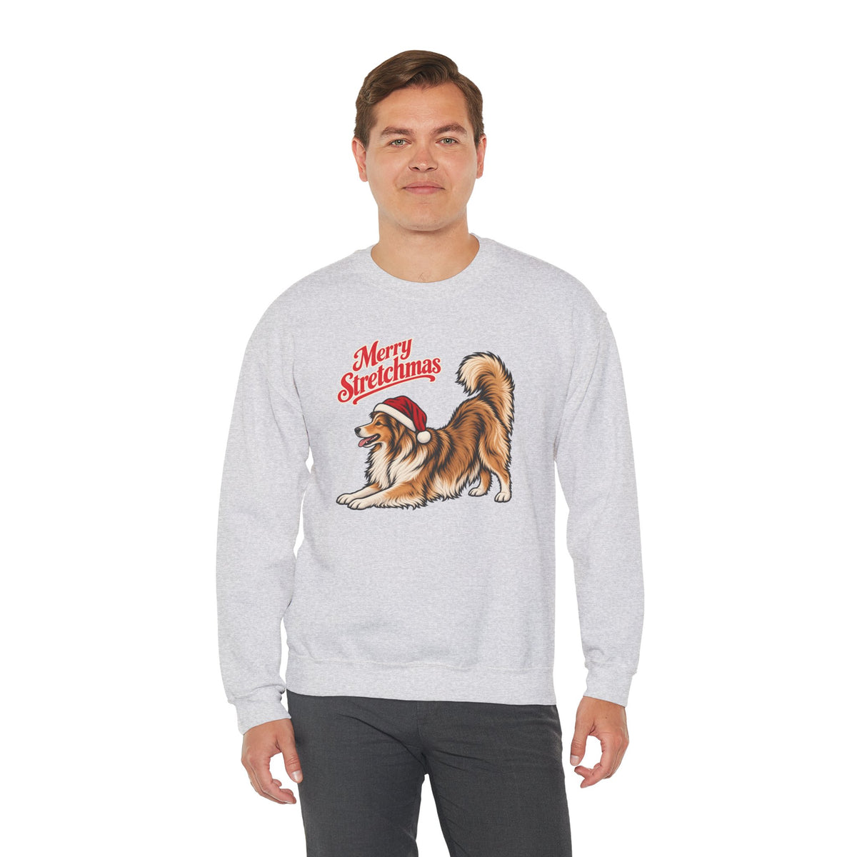 Sheltie Christmas Sweatshirt | Merry Stretchmas