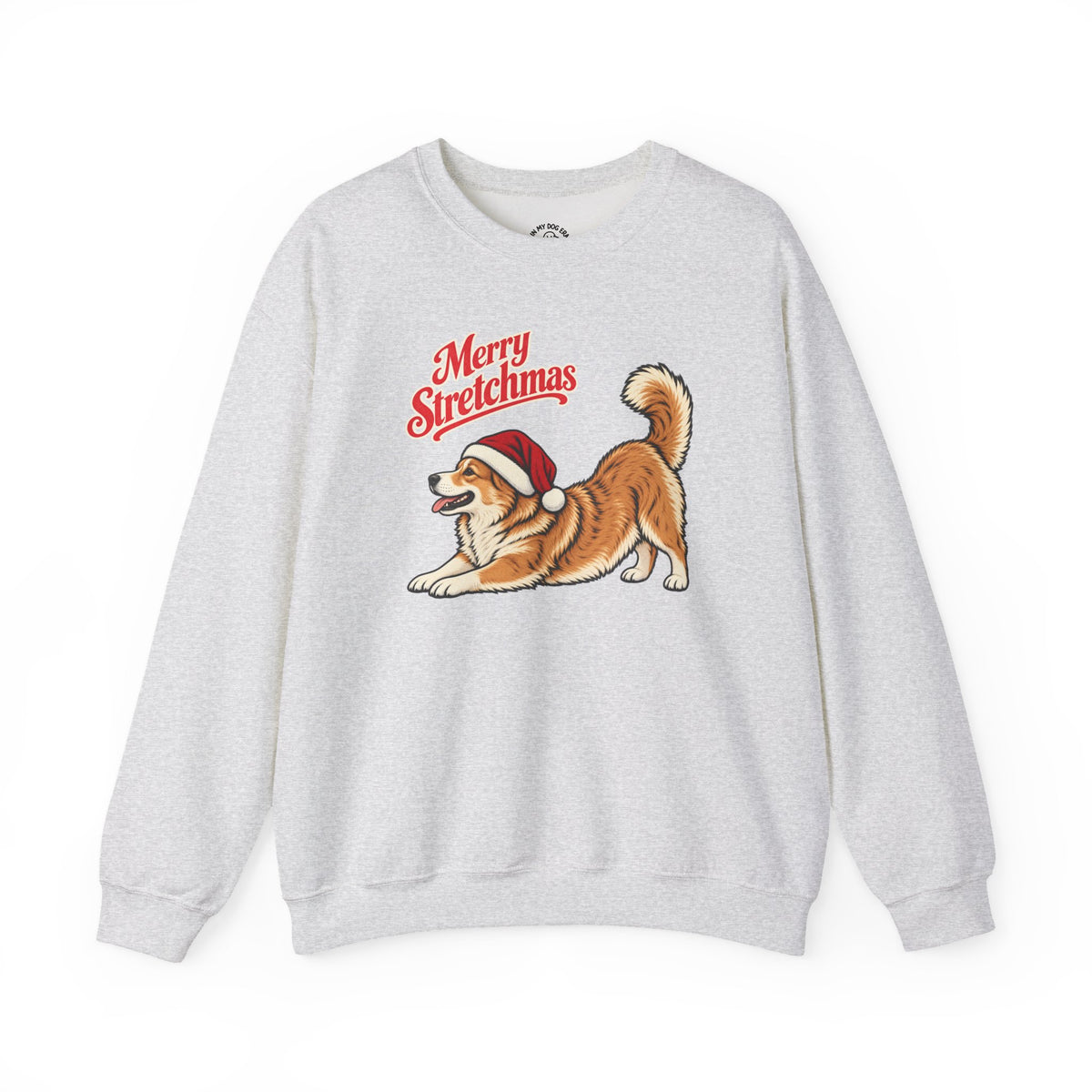 Corgi Christmas Sweatshirt | Merry Stretchmas (Natural Tail)