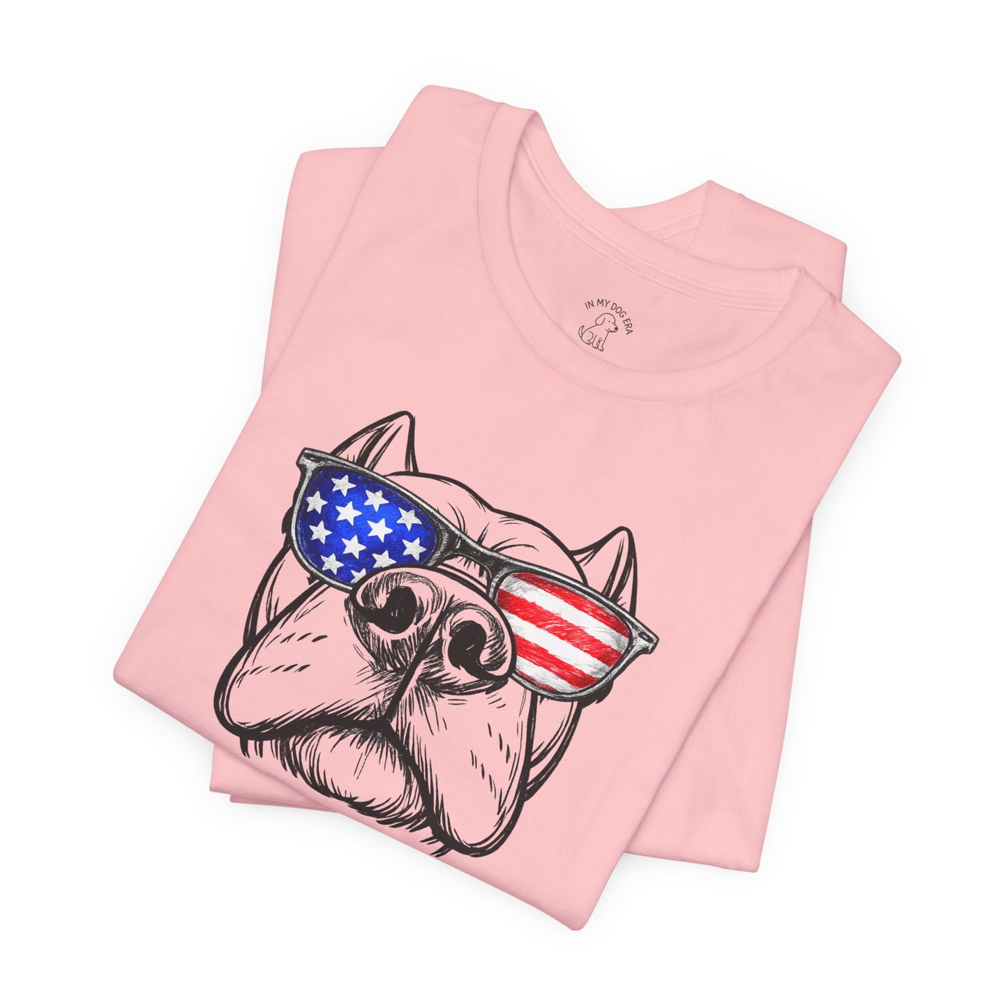 Red, White & BOOP Cane Corso T-Shirt (Cropped Ears)