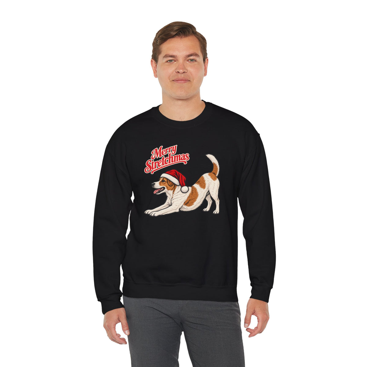 Jack Russell Terrier Christmas Sweatshirt | Merry Stretchmas
