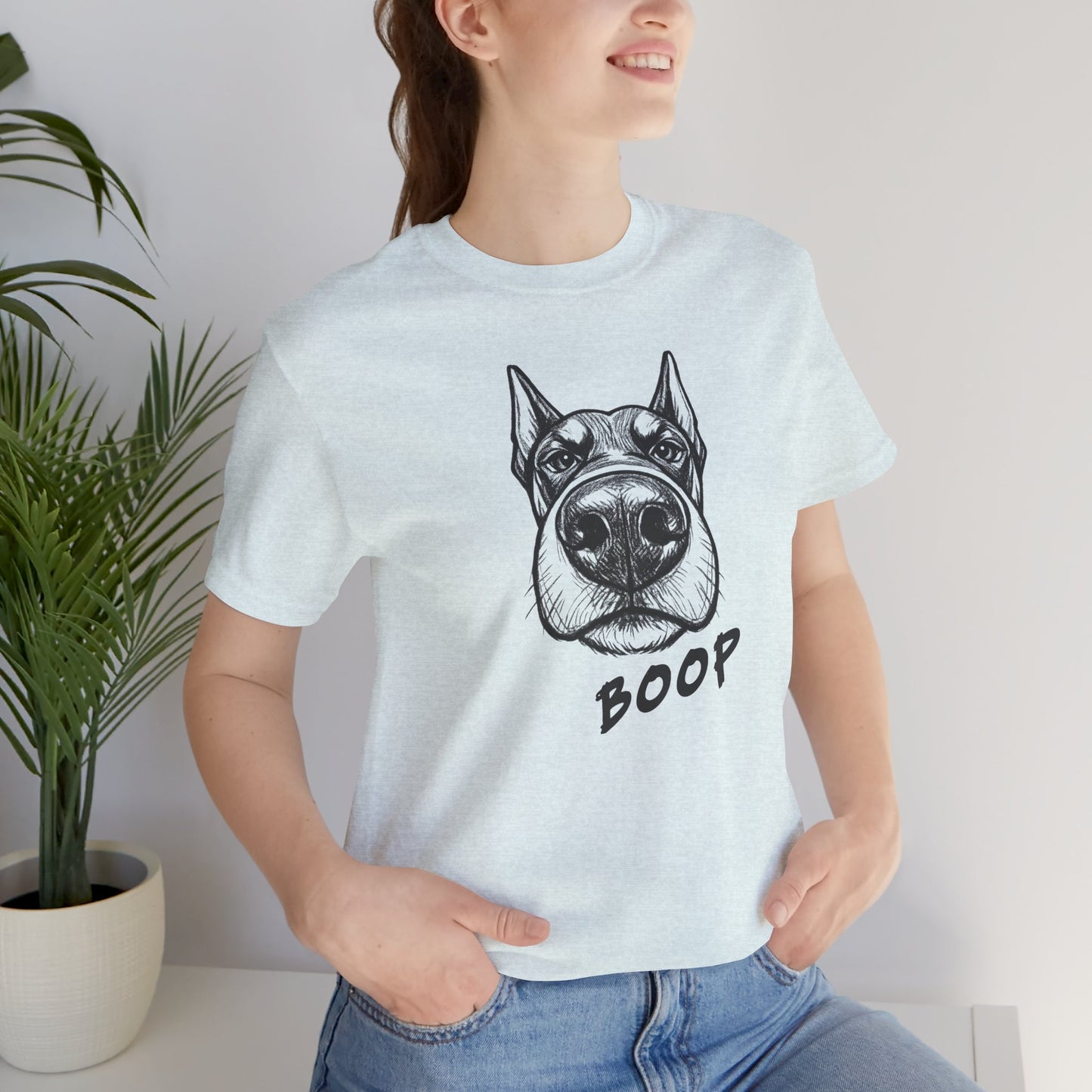 BOOP Classic - Doberman - Unisex T-Shirt (Cropped Ears)