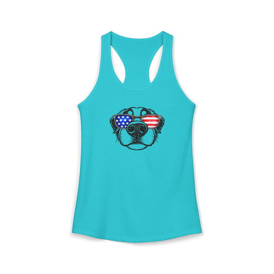 Red, White & BOOP Bernese Mountain Dog - Women's Racerback Tanktop