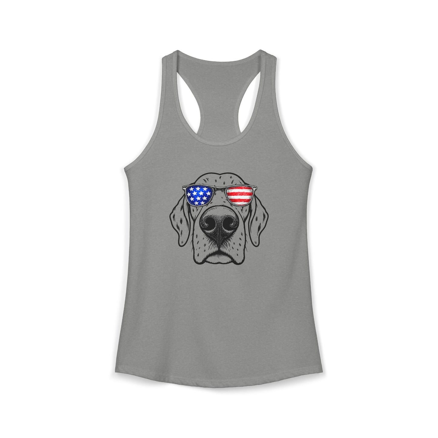 Red, White & BOOP English Pointer - Women's Racerback Tanktop