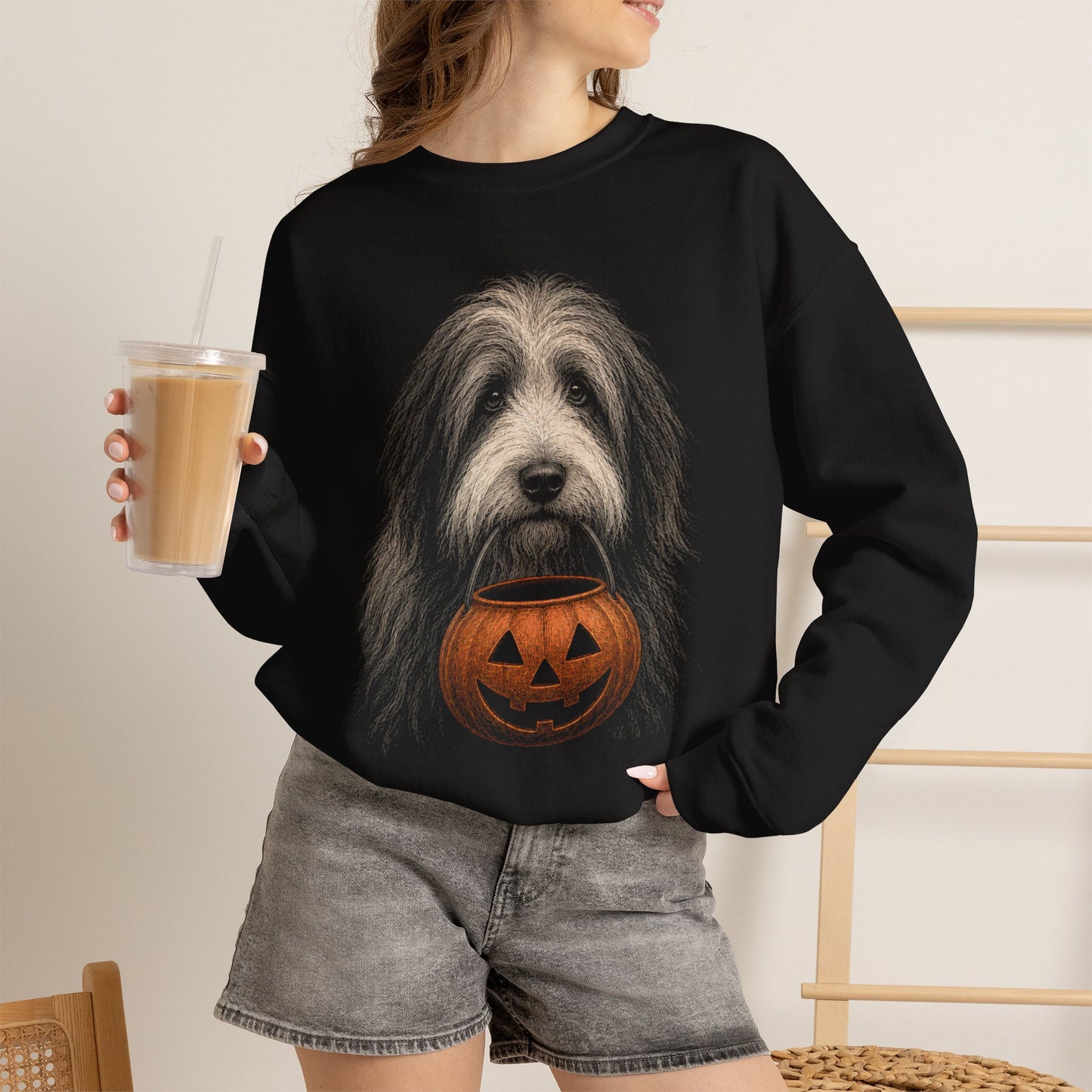 Bearded Collie Halloween Sweatshirt – Boop or Treat