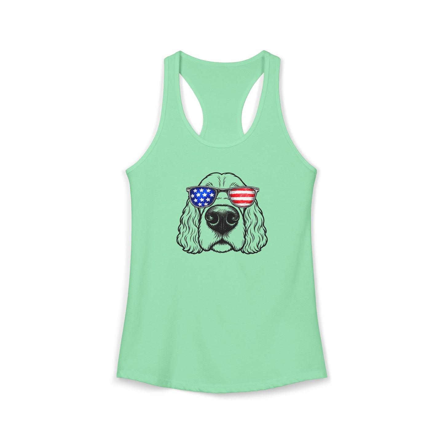 Red, White & BOOP English Cocker Spaniel - Women's Racerback Tanktop