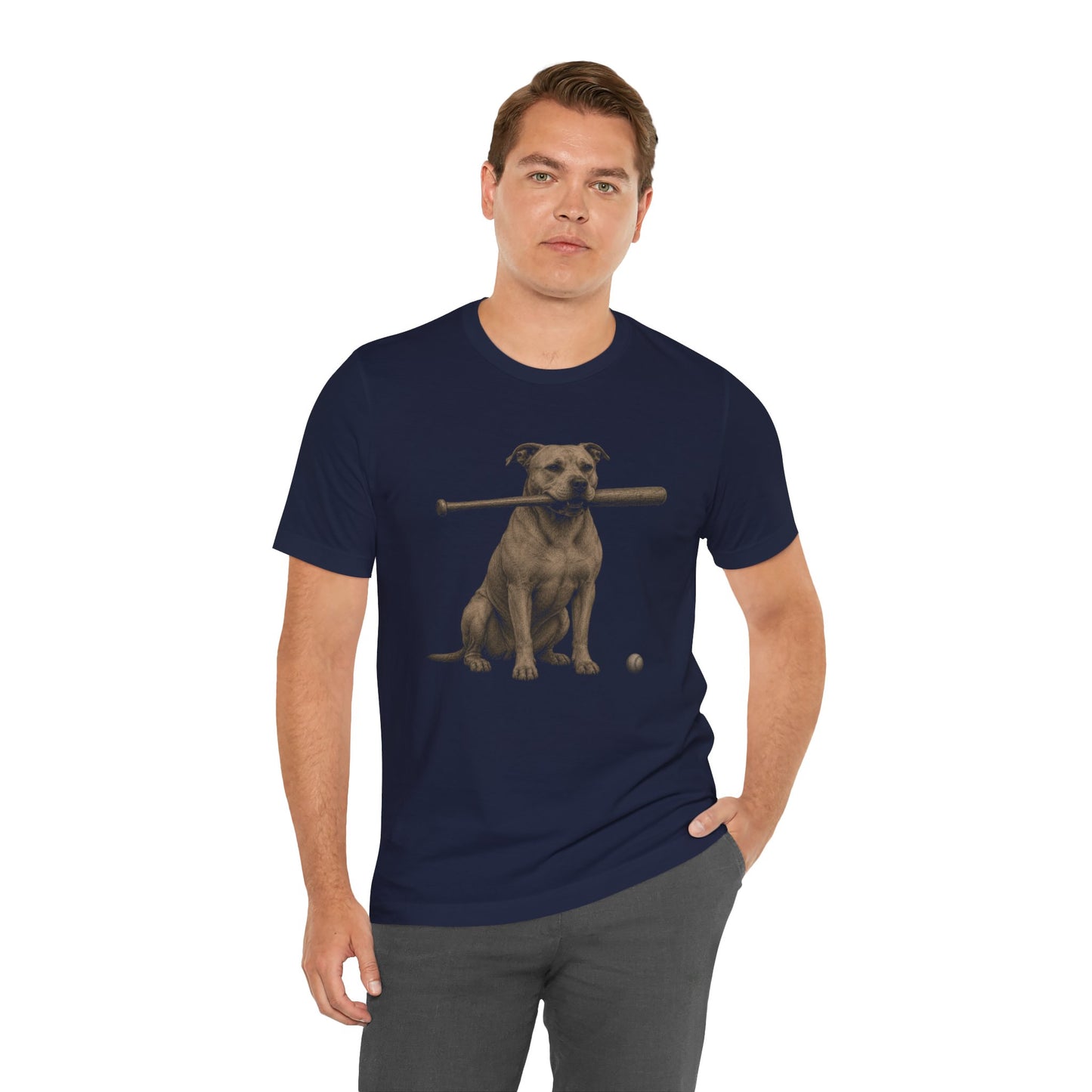 Bat Dog Pit Bull (Tan) T-Shirt