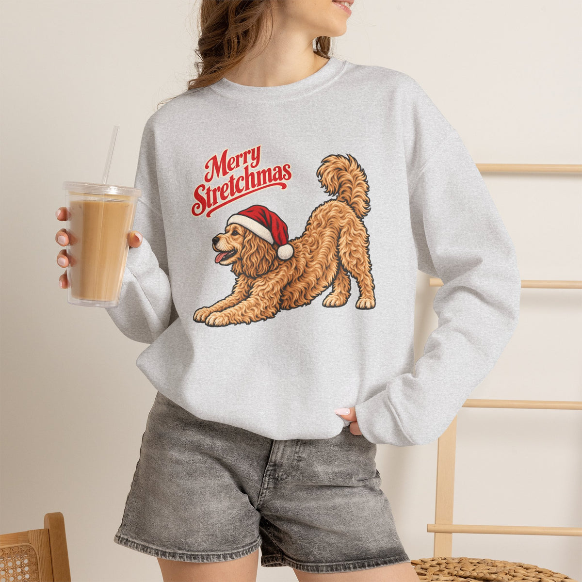 Cockapoo Christmas Sweatshirt | Merry Stretchmas