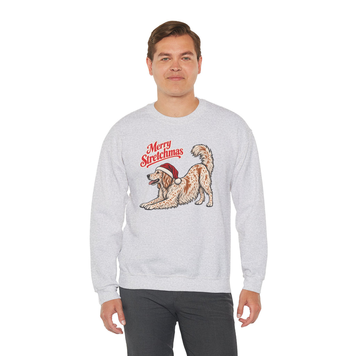 English Setter Christmas Sweatshirt | Merry Stretchmas
