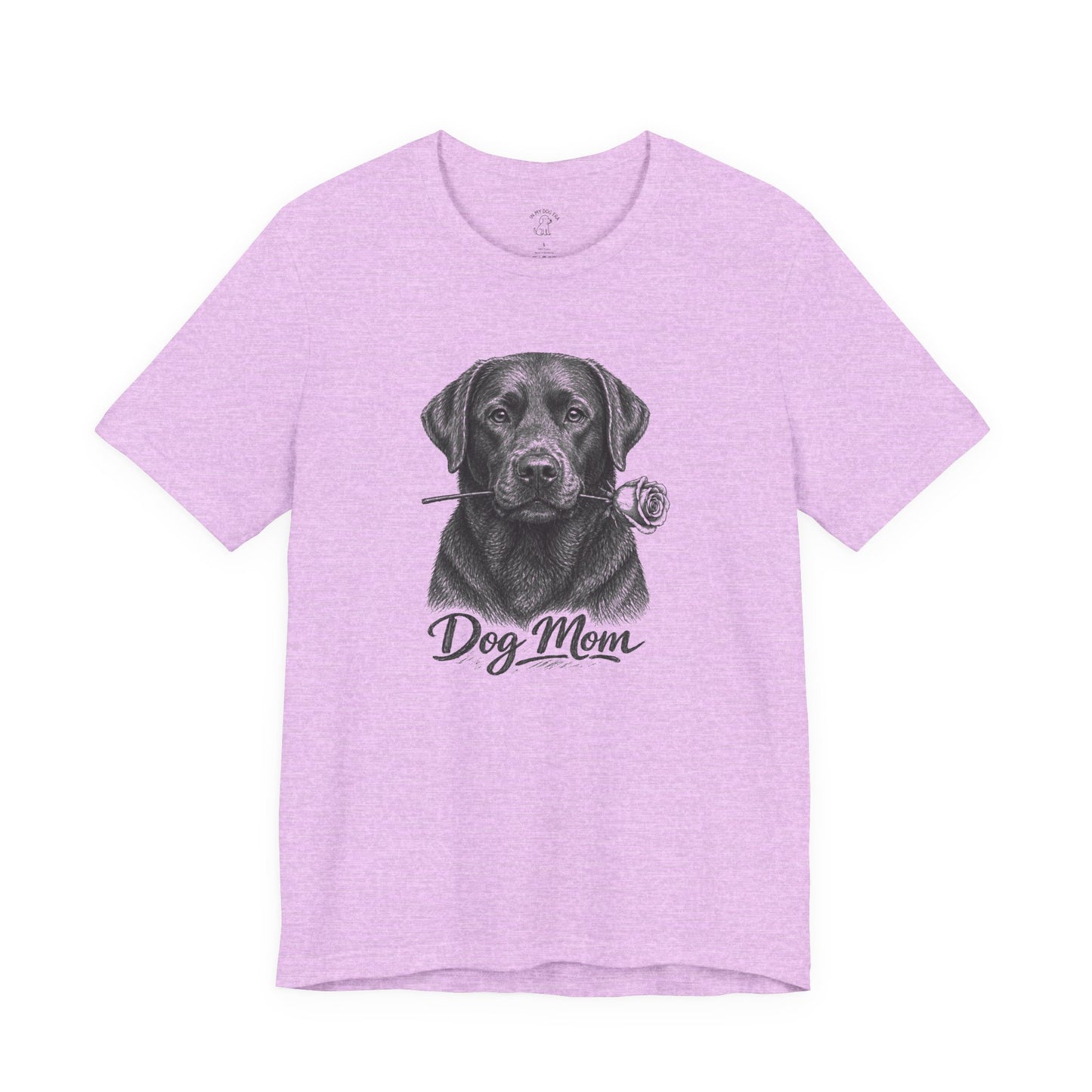 Chocolate Labrador Retriever Dog Mom T-Shirt (Rose Collection)