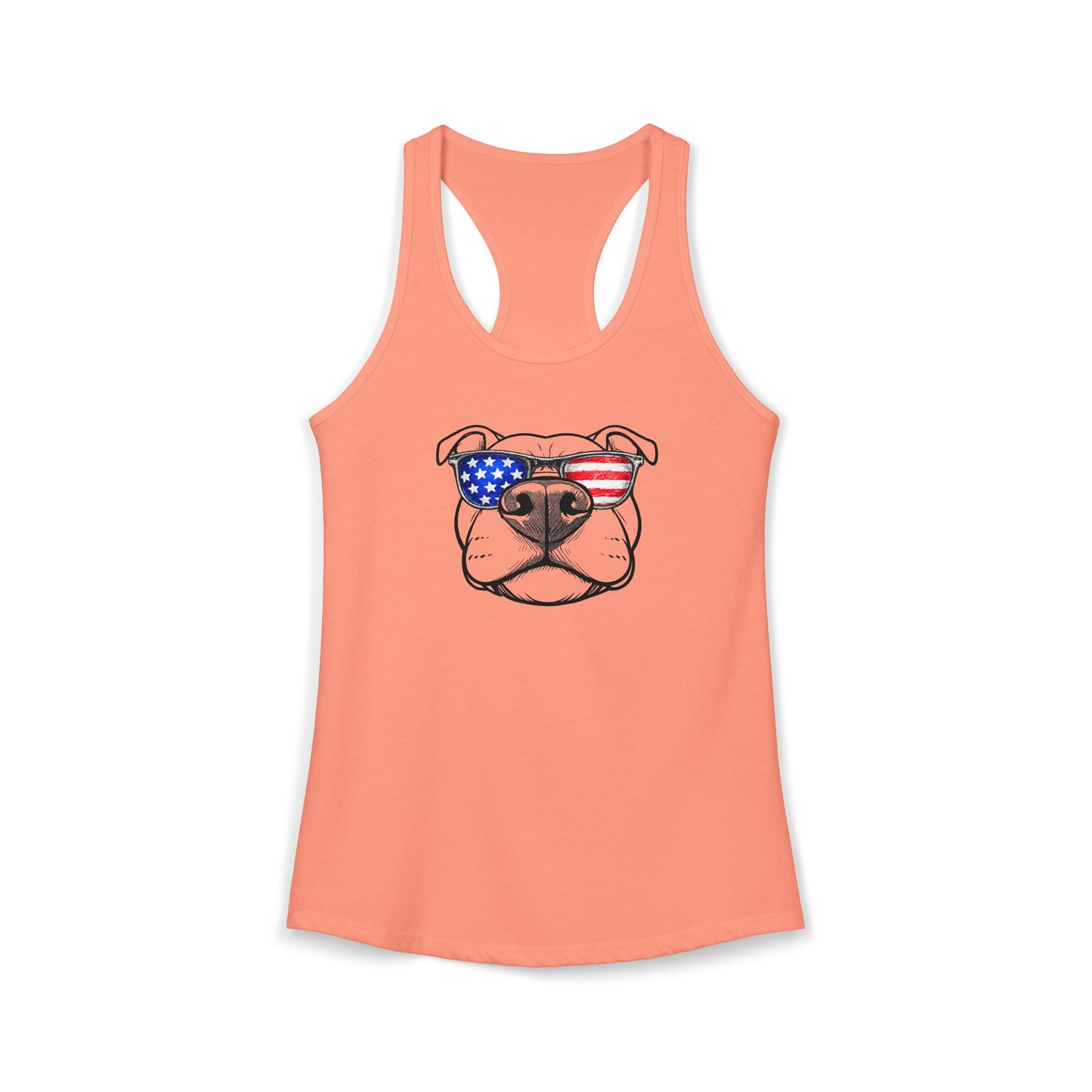 Red, White & BOOP American Bully - Women's Racerback Tanktop