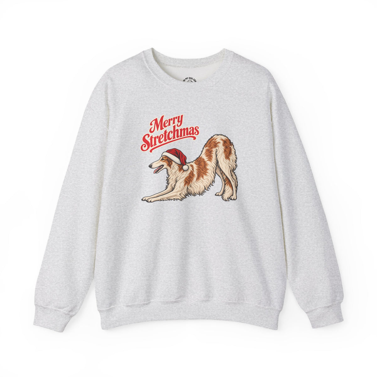 Borzoi Christmas Sweatshirt | Merry Stretchmas