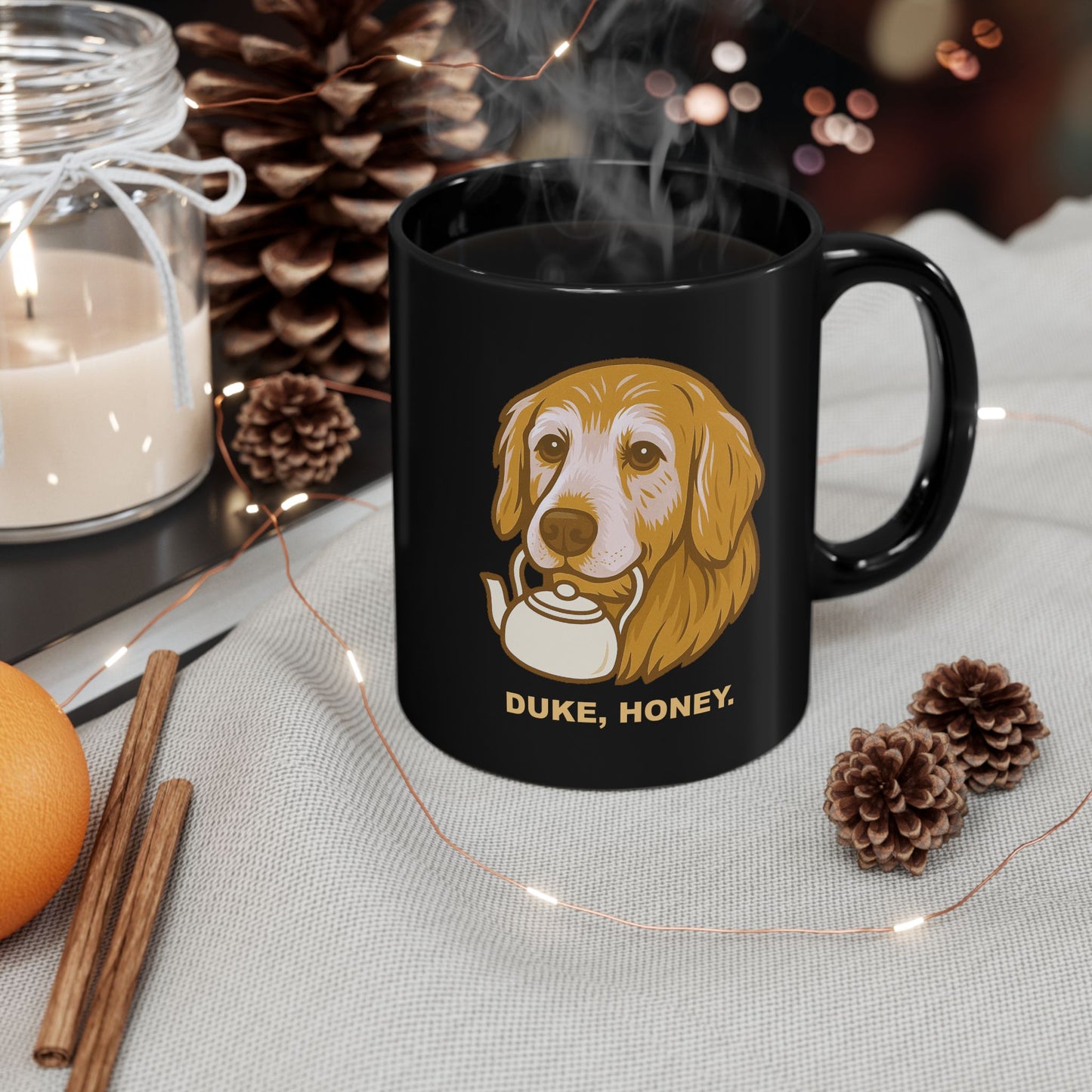 Duke, Honey Coffee Mug (Black)