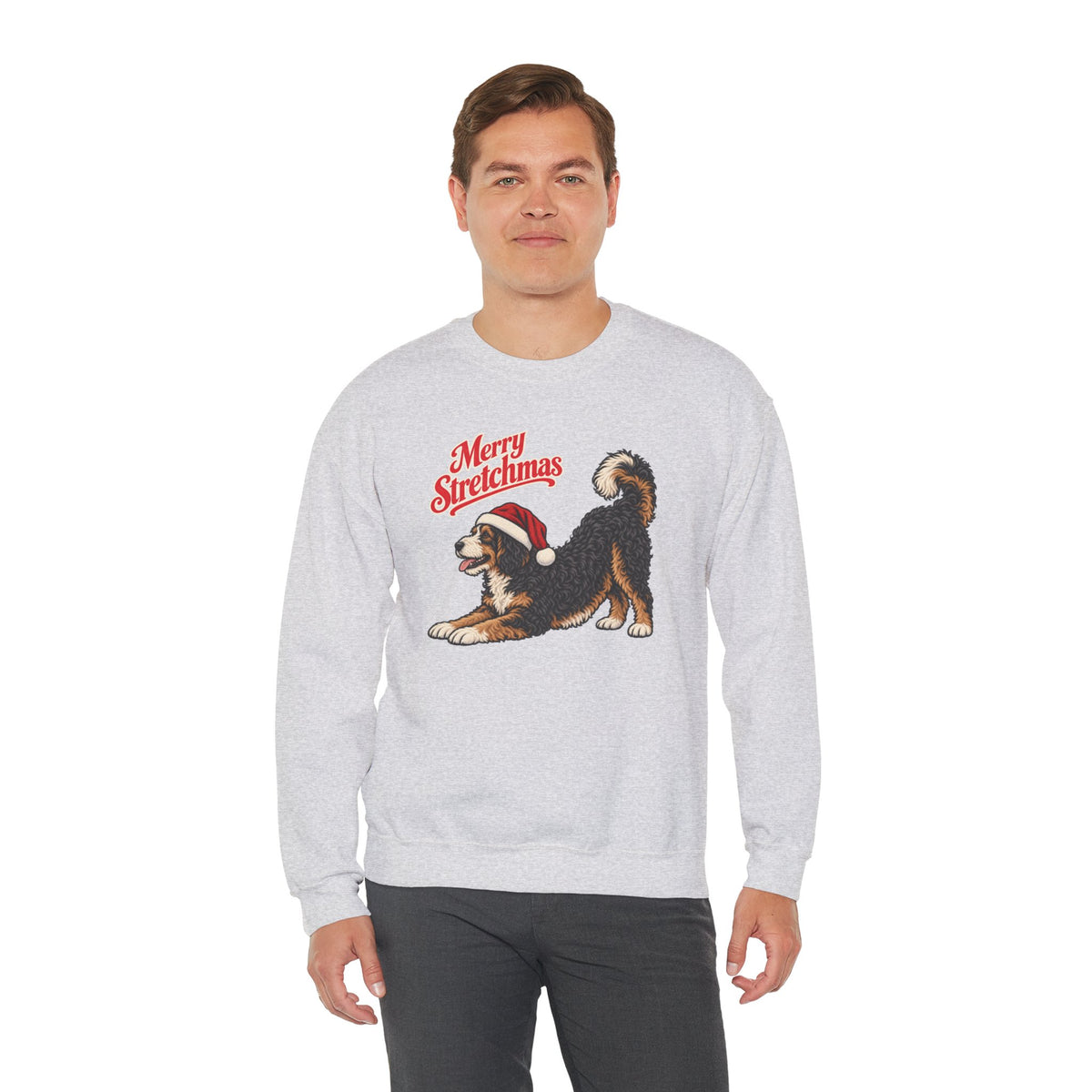Bernedoodle Christmas Sweatshirt | Merry Stretchmas