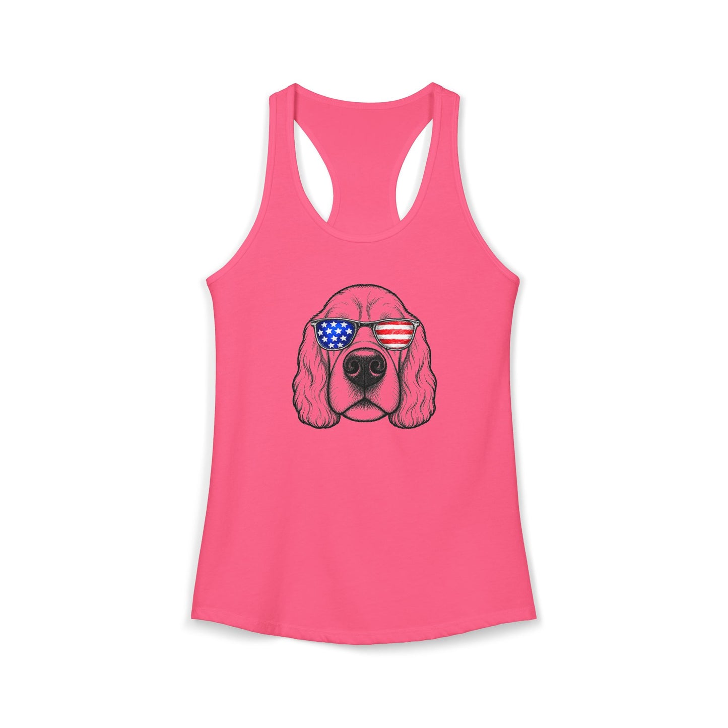 Red, White & BOOP American Cocker Spaniel - Women's Racerback Tanktop