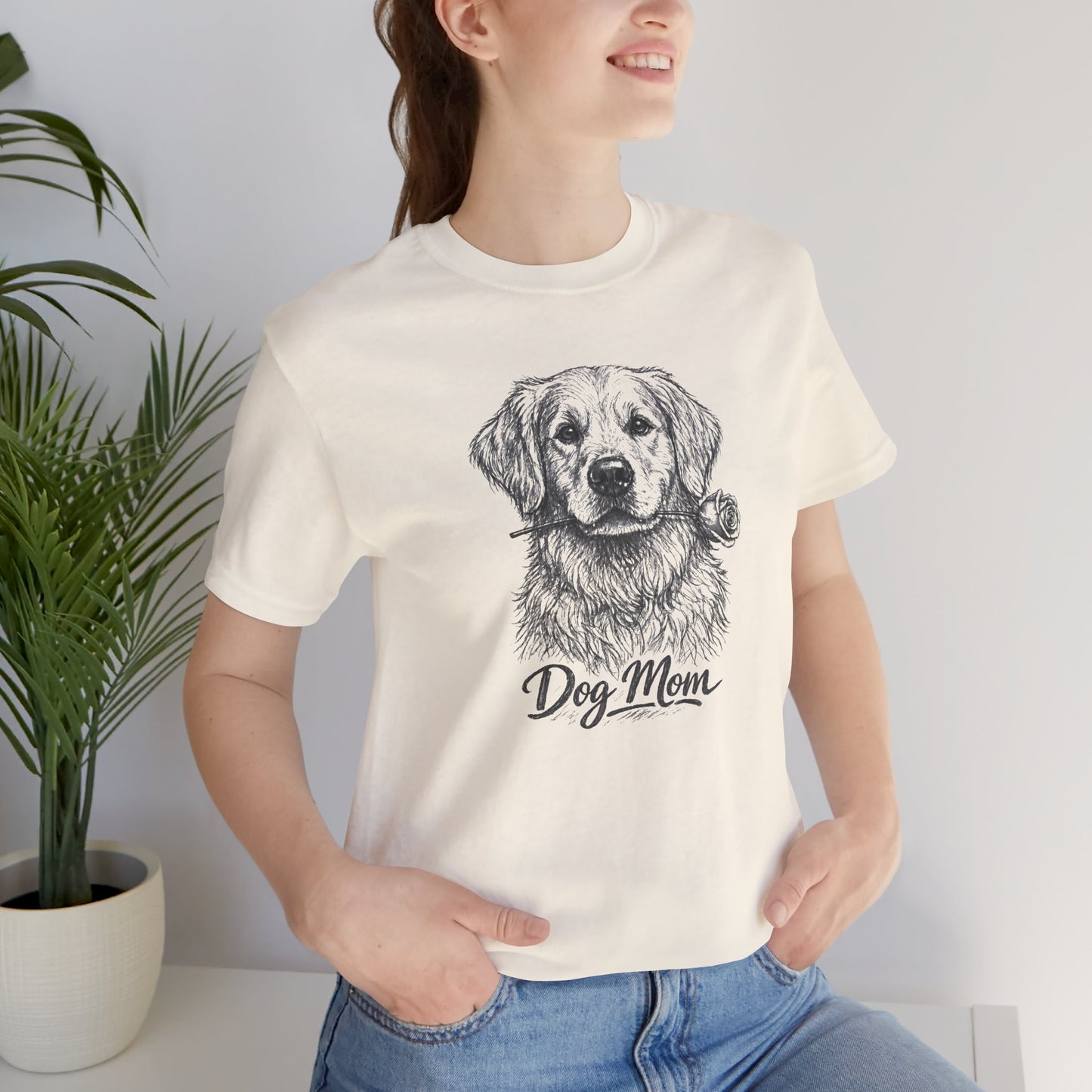 Golden Retriever Dog Mom T-Shirt (Rose Collection)