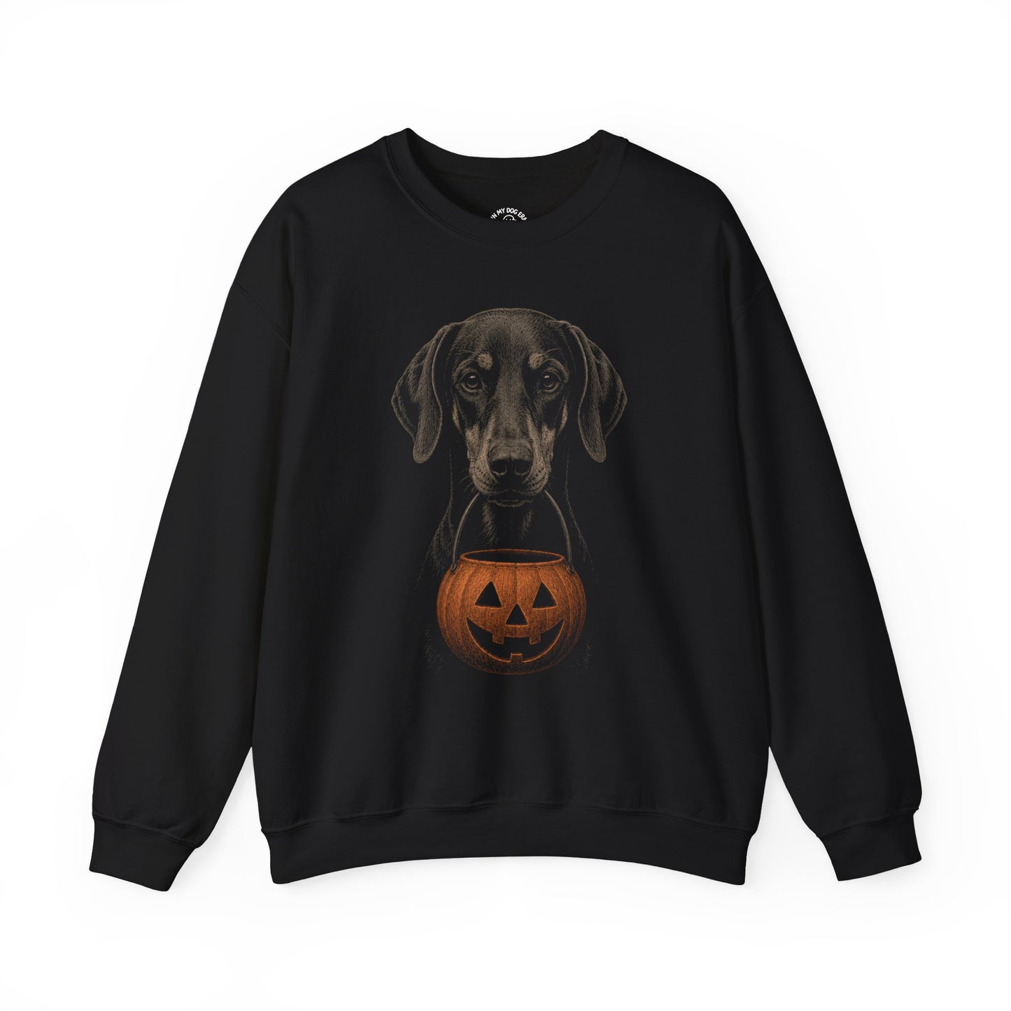 Doberman Halloween Sweatshirt – Boop or Treat (Natural Ears)