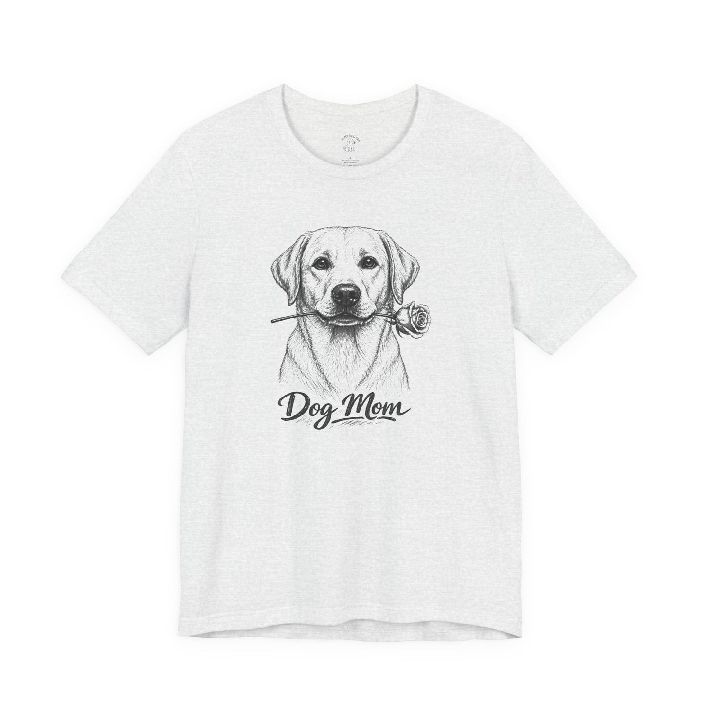 Yellow Labrador Retriever Dog Mom T-Shirt (Rose Collection)
