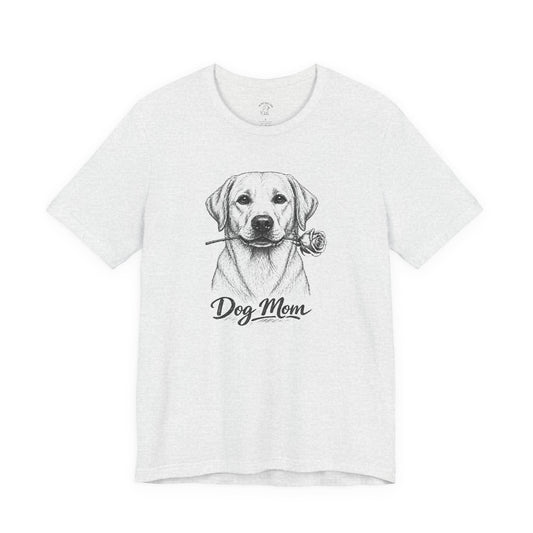 Yellow Labrador Retriever Dog Mom T-Shirt (Rose Collection)