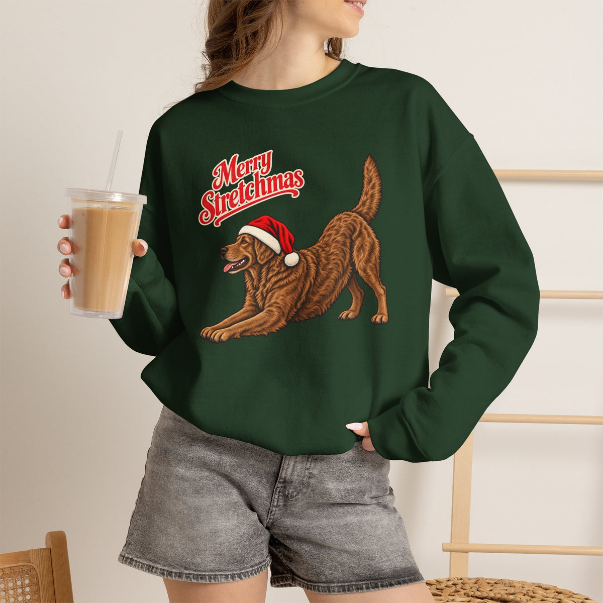 Chesapeake Bay Retriever Christmas Sweatshirt | Merry Stretchmas