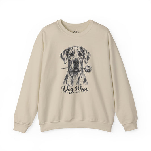 Great Dane Dog Mom Sweatshirt (Rose Collection)