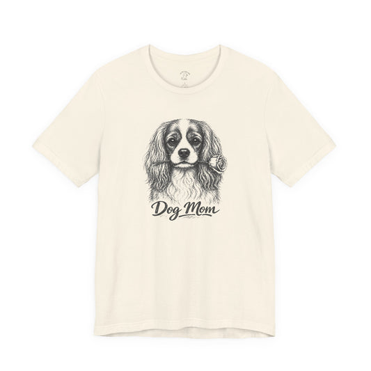 Cavalier King Charles Spaniel Dog Mom T-Shirt (Rose Collection)