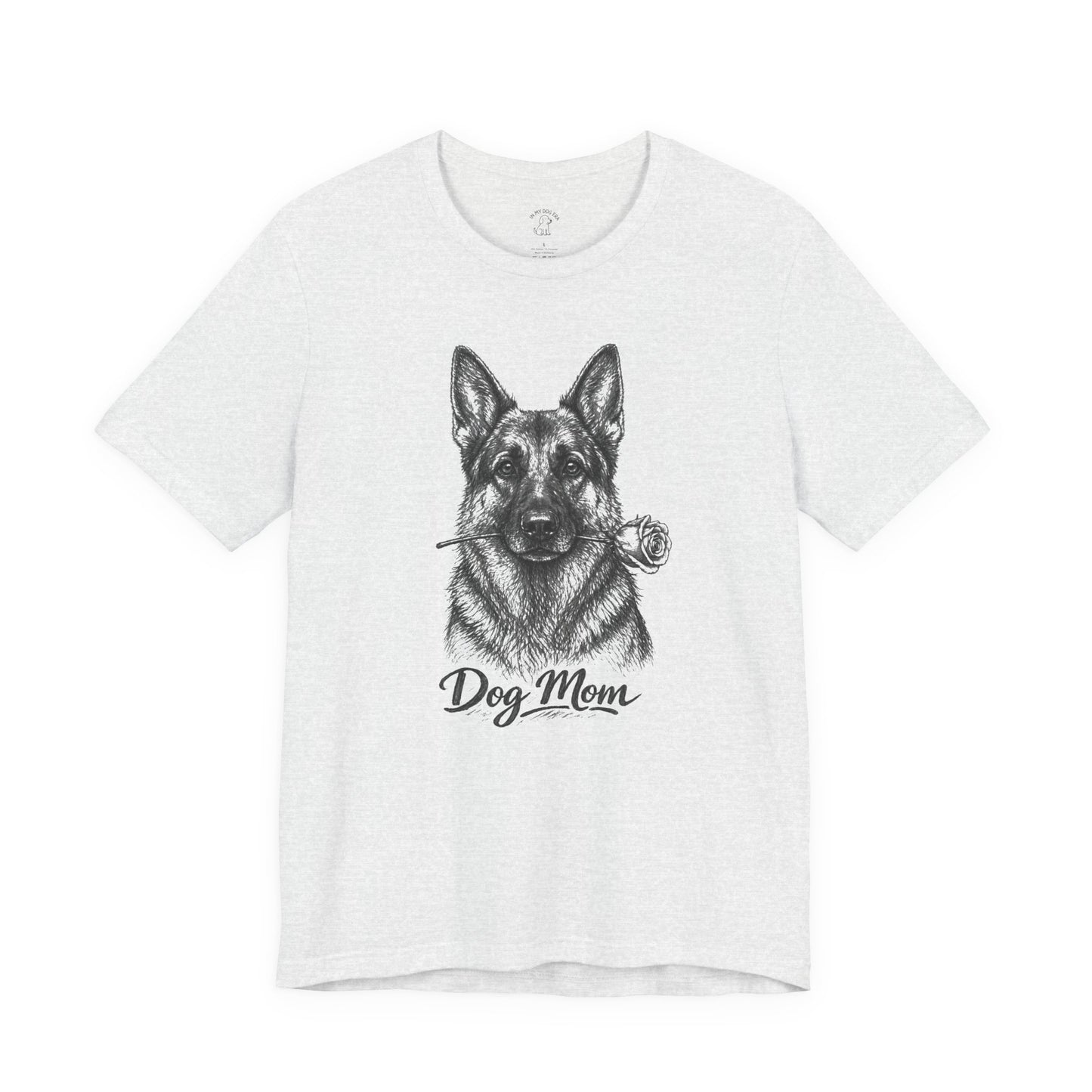 German Shepherd Dog Mom T-Shirt (Rose Collection)