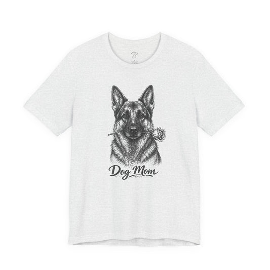 German Shepherd Dog Mom T-Shirt (Rose Collection)