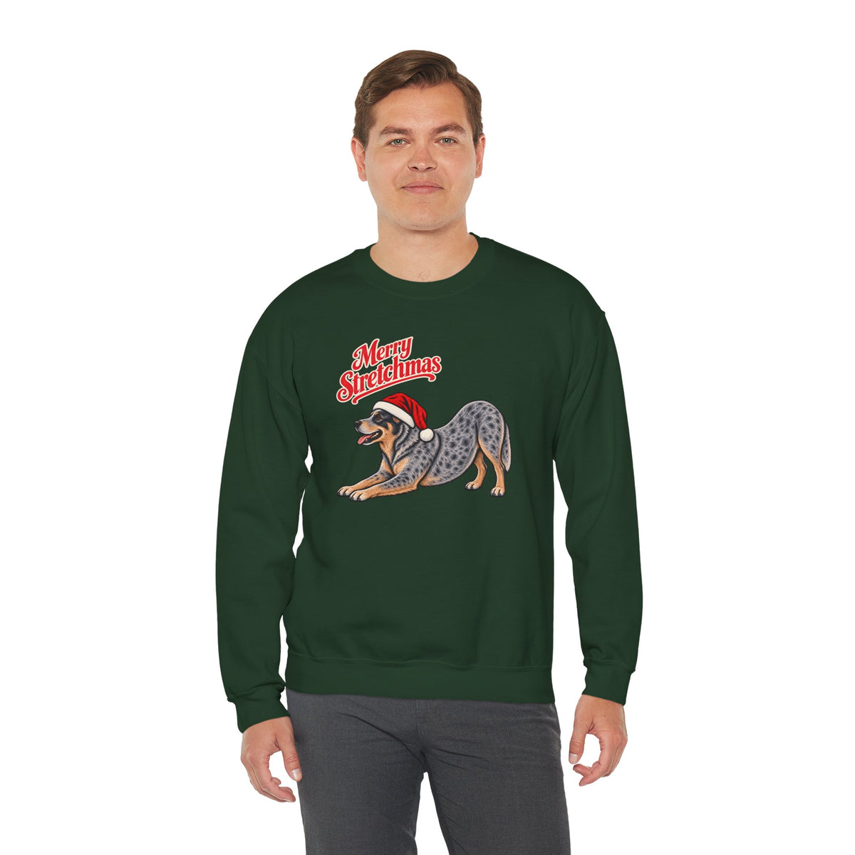 Australian Cattle Dog Christmas Sweatshirt | Merry Stretchmas