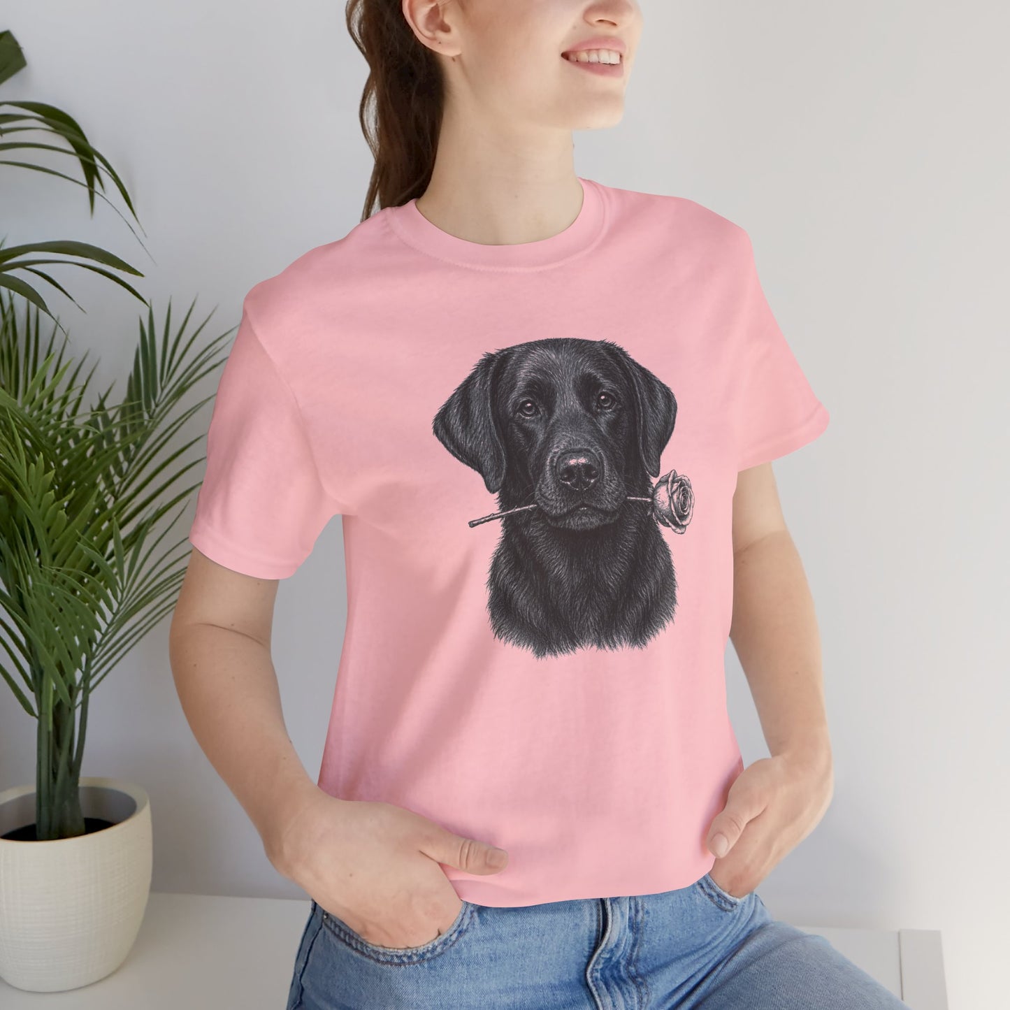 Black Labrador Retriever Rose Collection T-Shirt