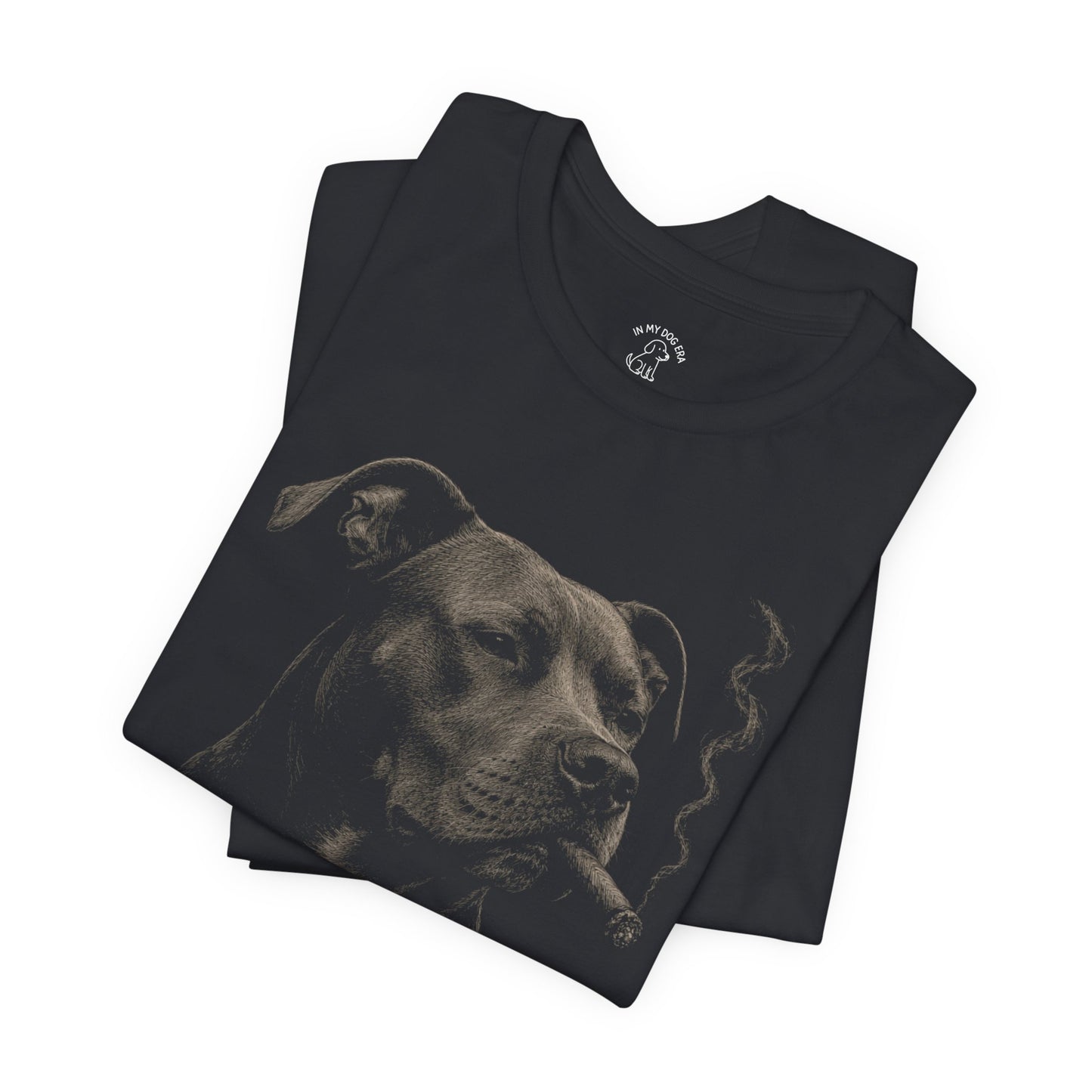 The Gentleman Pit Bull T-Shirt (Natural Ears)