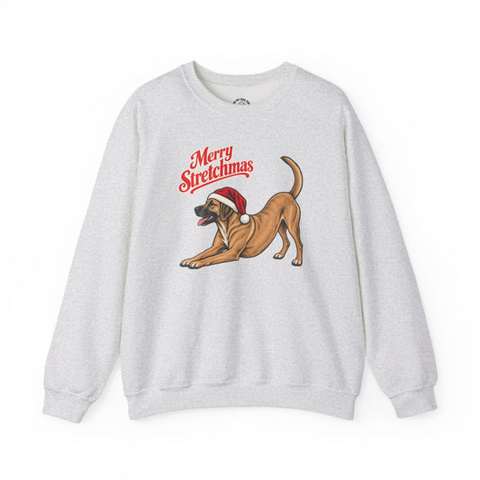 Black Mouth Cur Christmas Sweatshirt | Merry Stretchmas