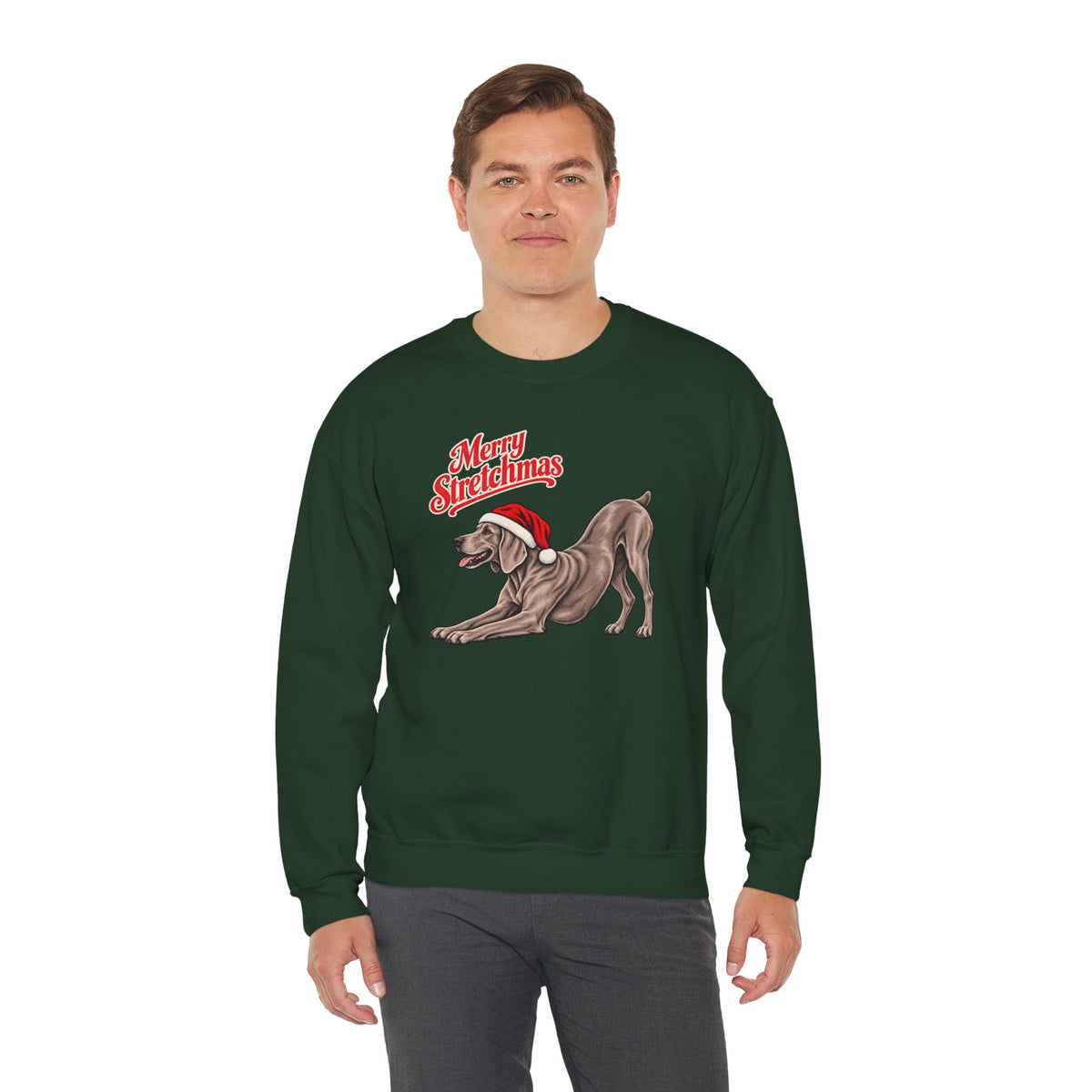 Weimaraner Christmas Sweatshirt | Merry Stretchmas