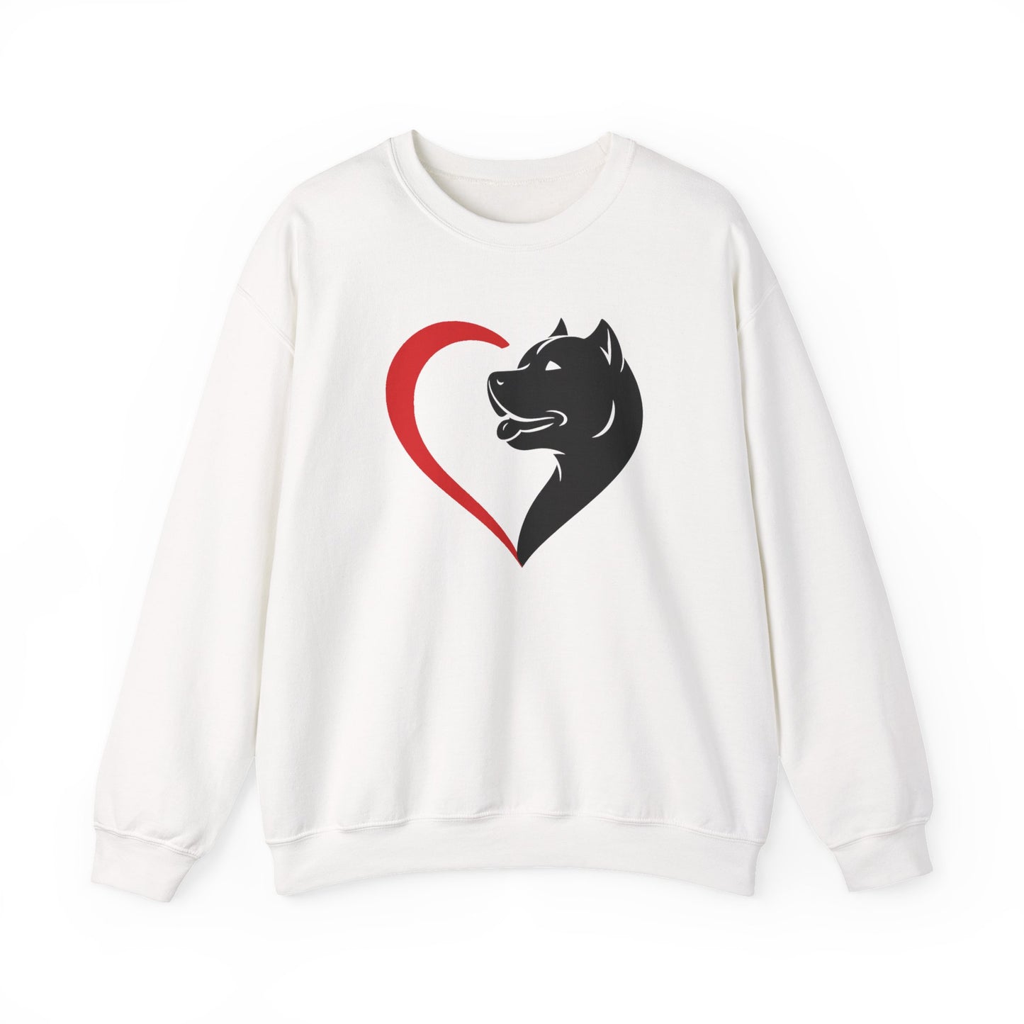 Pit Bull Heart Sweatshirt | Cropped Ears