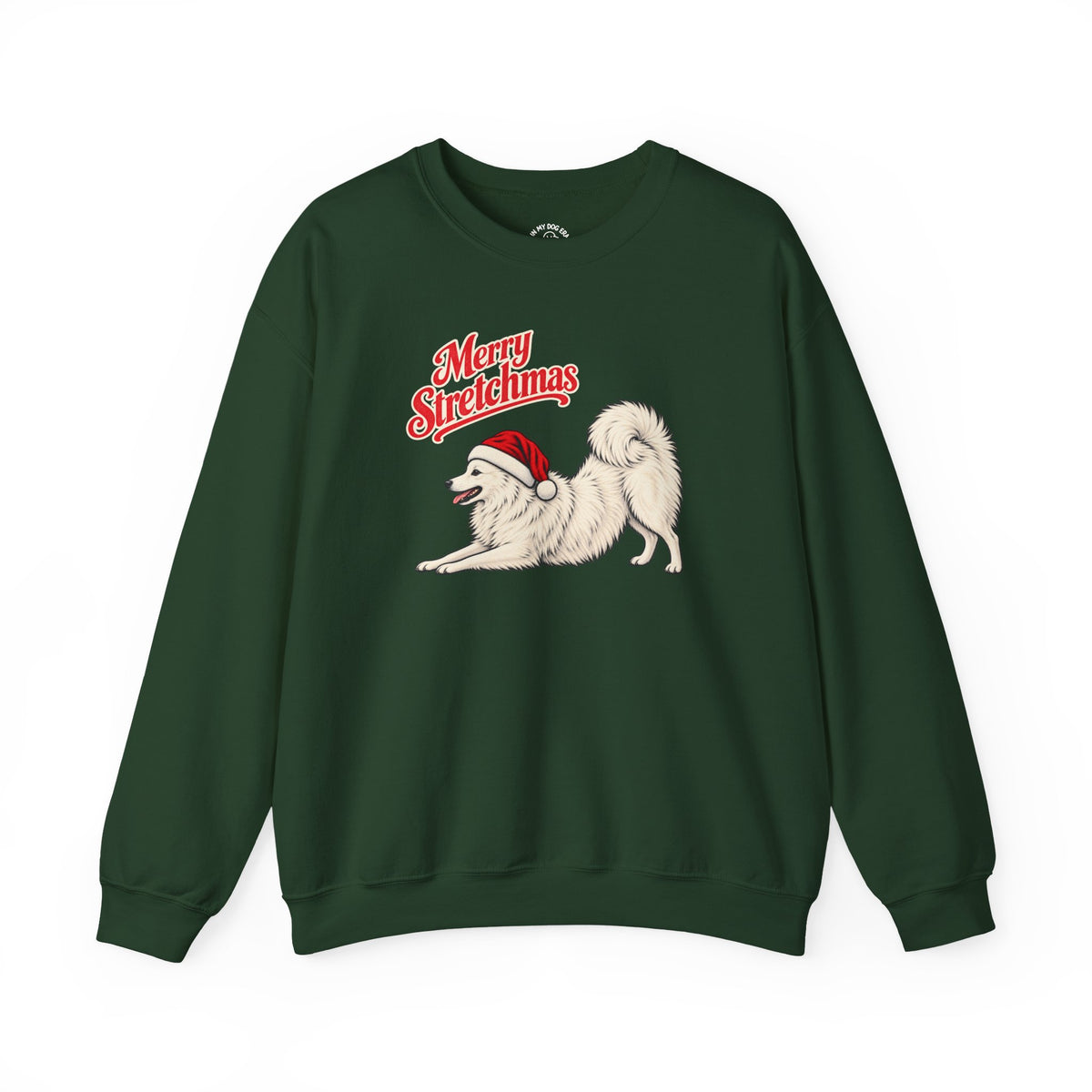 Japanese Spitz Christmas Sweatshirt | Merry Stretchmas