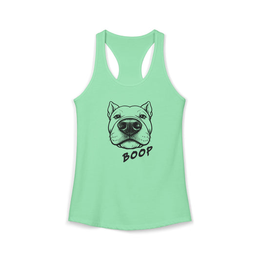 BOOP Classic - Pit Bull - Women's Racerback Tanktop (Cropped Ears)