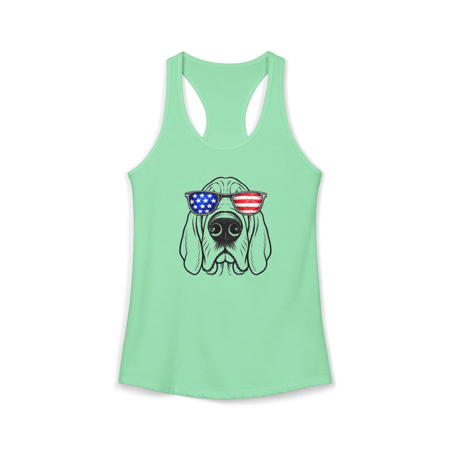 Red, White & BOOP Bloodhound - Women's Racerback Tanktop
