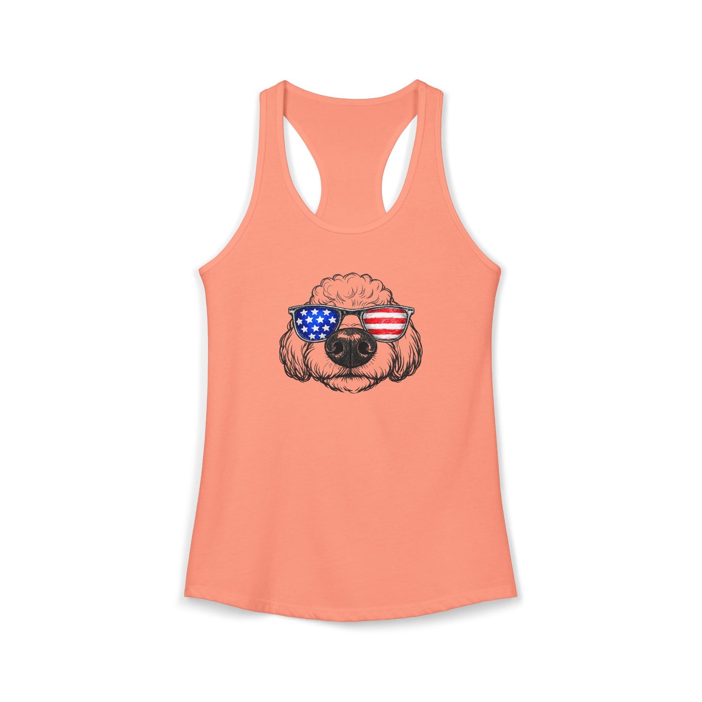 Red, White & BOOP Poodle - Women's Racerback Tanktop