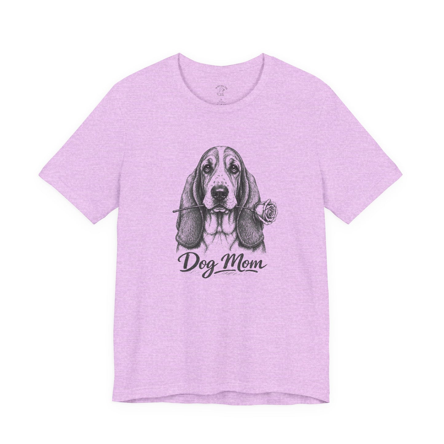 Basset Hound Dog Mom T-Shirt (Rose Collection)
