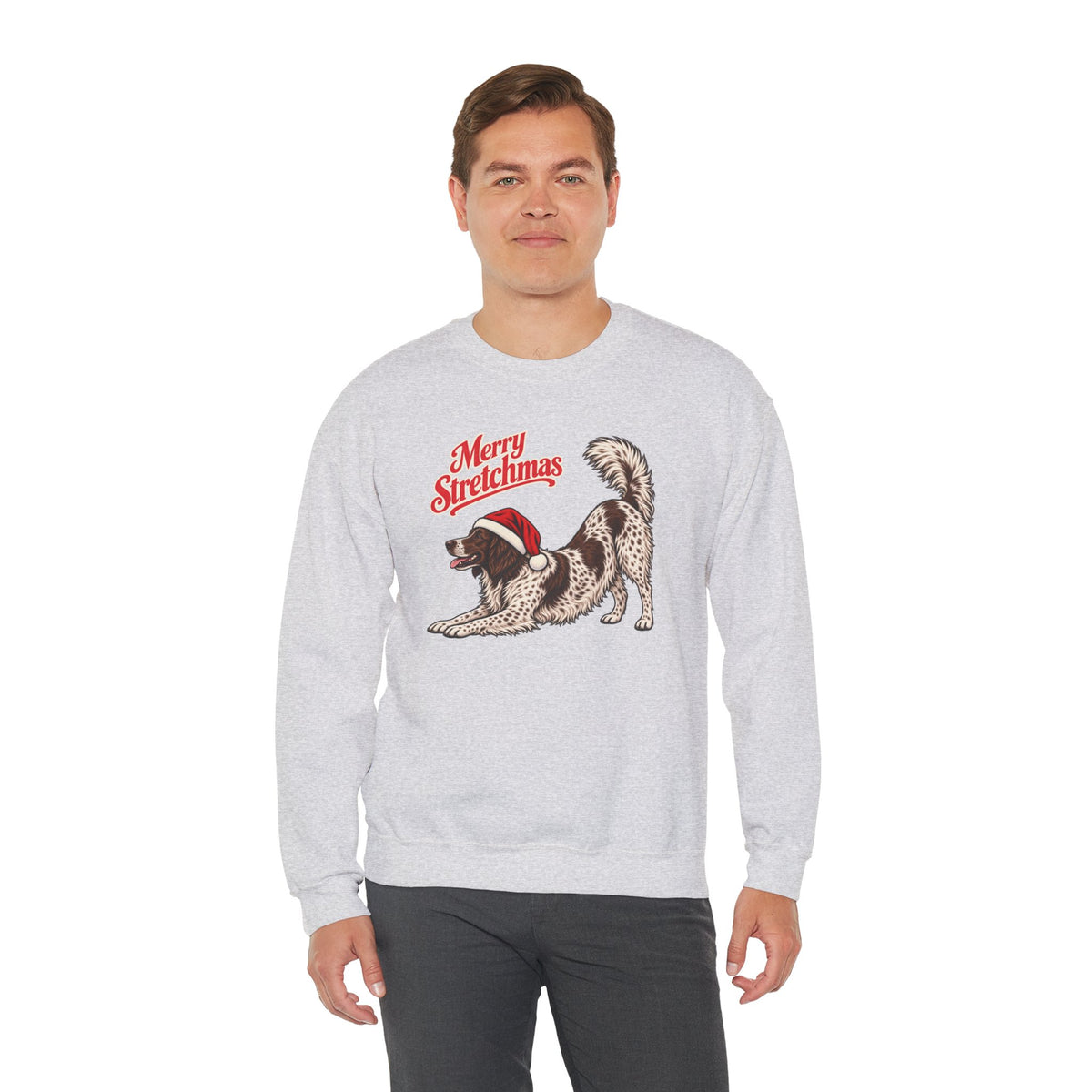 Small Munsterlander Christmas Sweatshirt | Merry Stretchmas