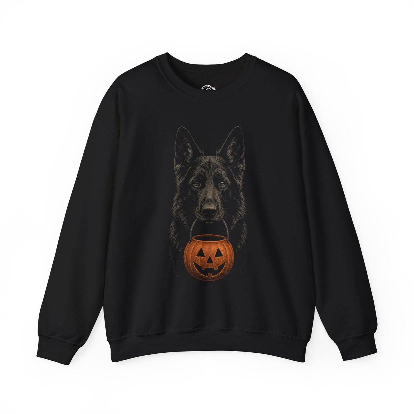 Black German Shepherd Halloween Sweatshirt – Boop or Treat
