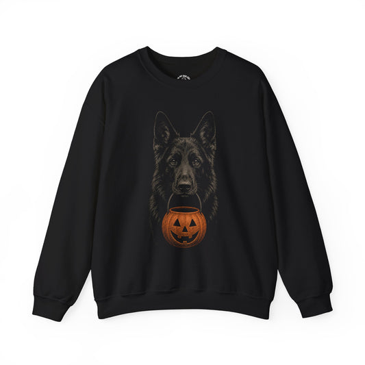 Black German Shepherd Halloween Sweatshirt – Boop or Treat