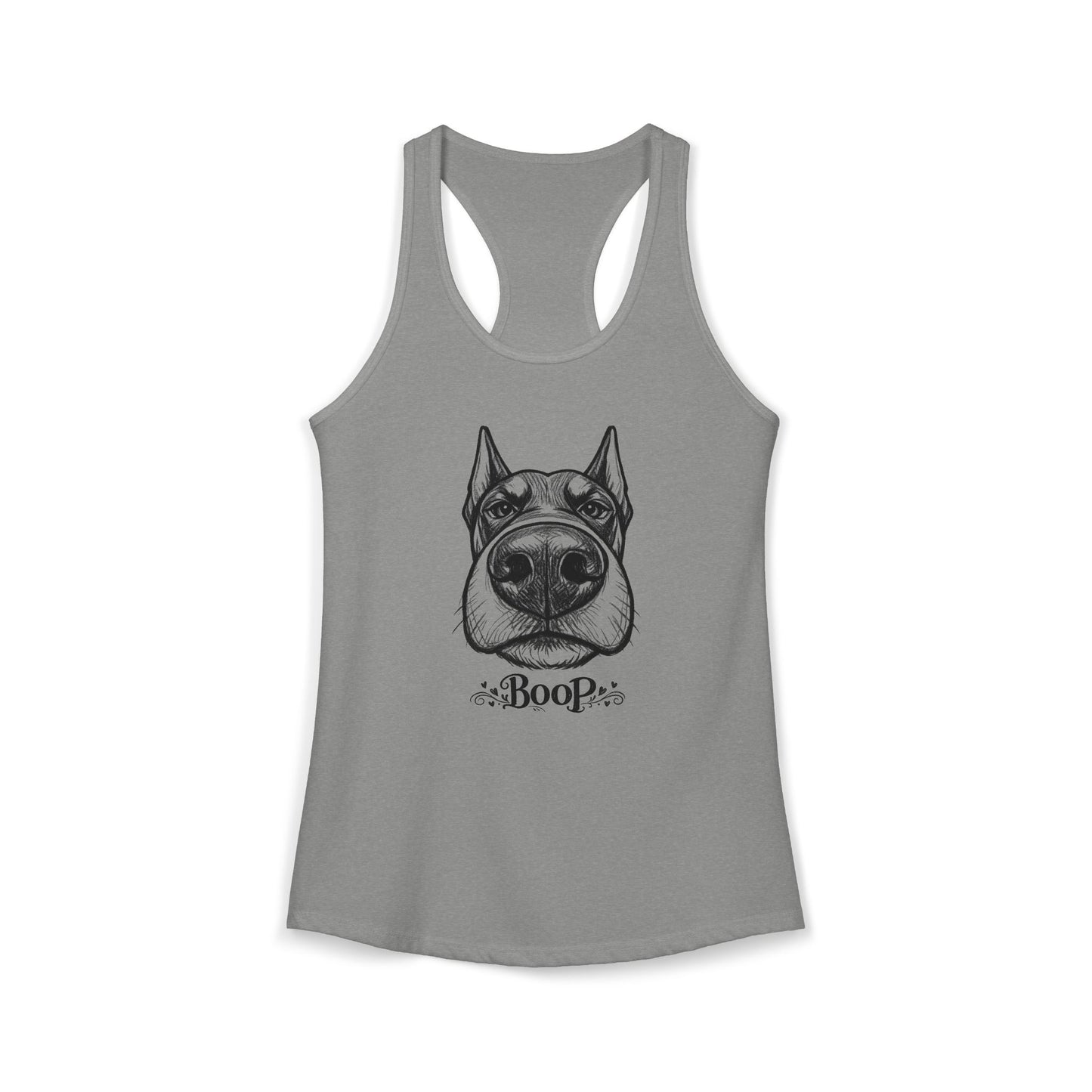BOOP Doberman - Women's Racerback Tanktop (Cropped Ears)