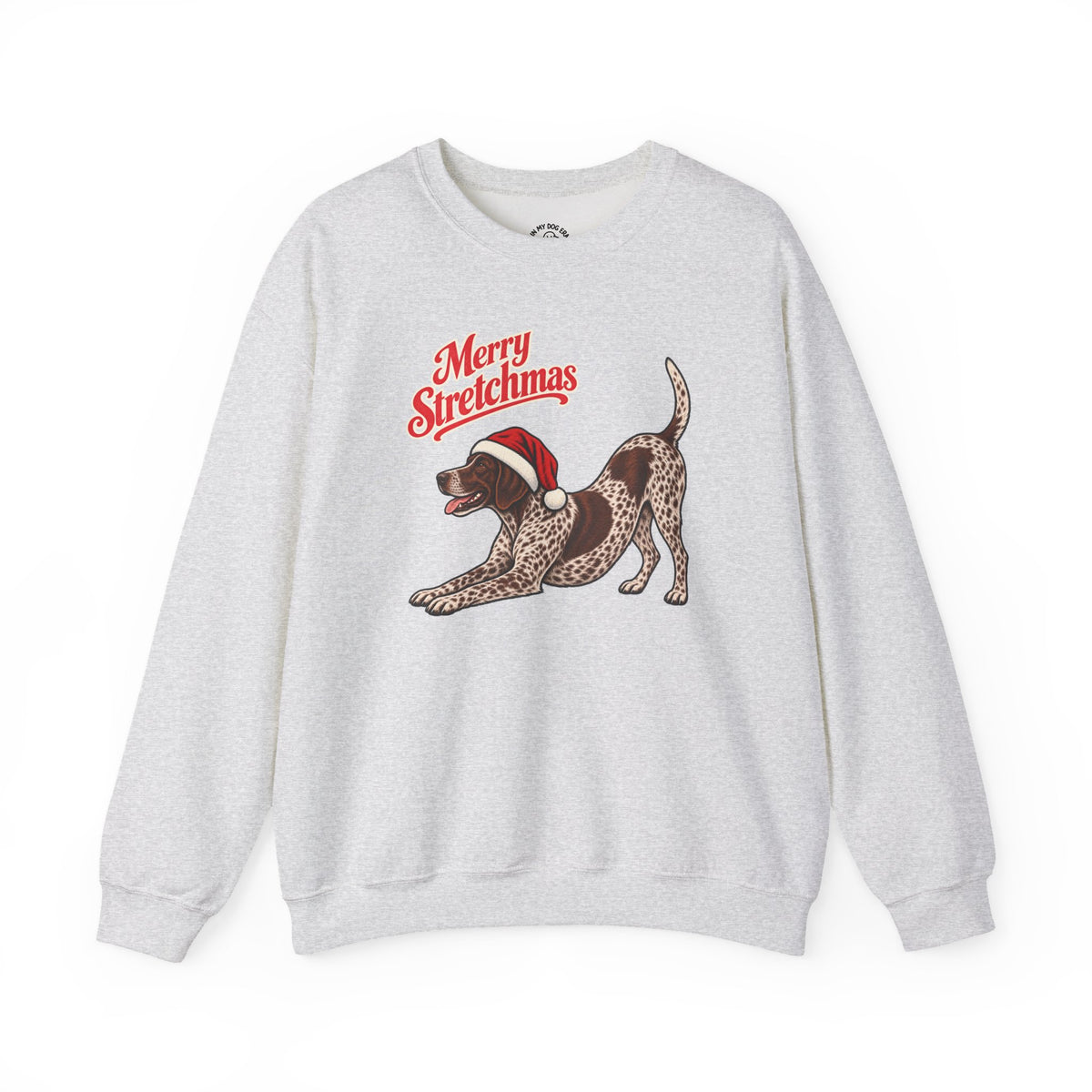 German Shorthaired Pointer (Natural Tail) Christmas Sweatshirt | Merry Stretchmas