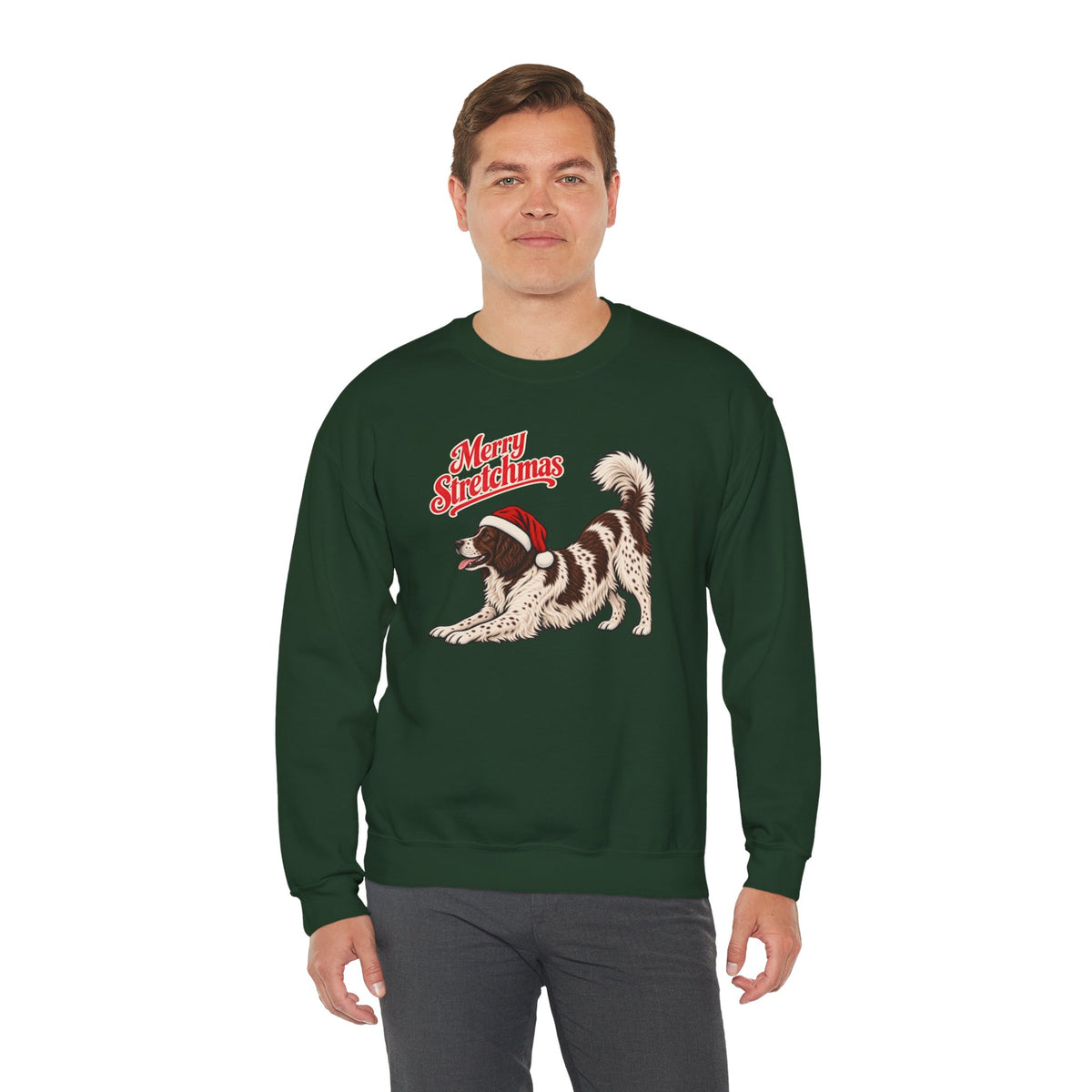 Drentse Patrijshond Christmas Sweatshirt | Merry Stretchmas
