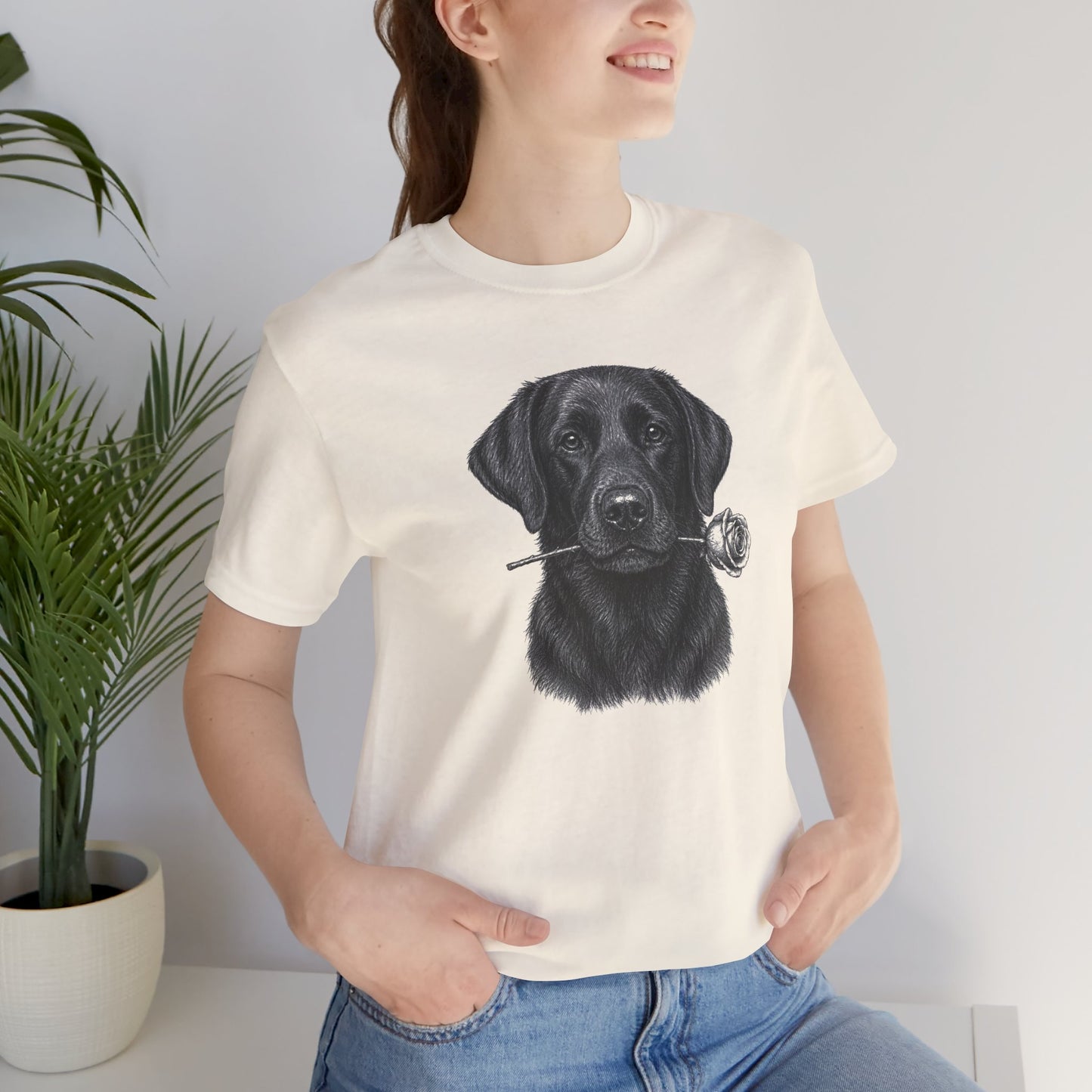 Black Labrador Retriever Rose Collection T-Shirt