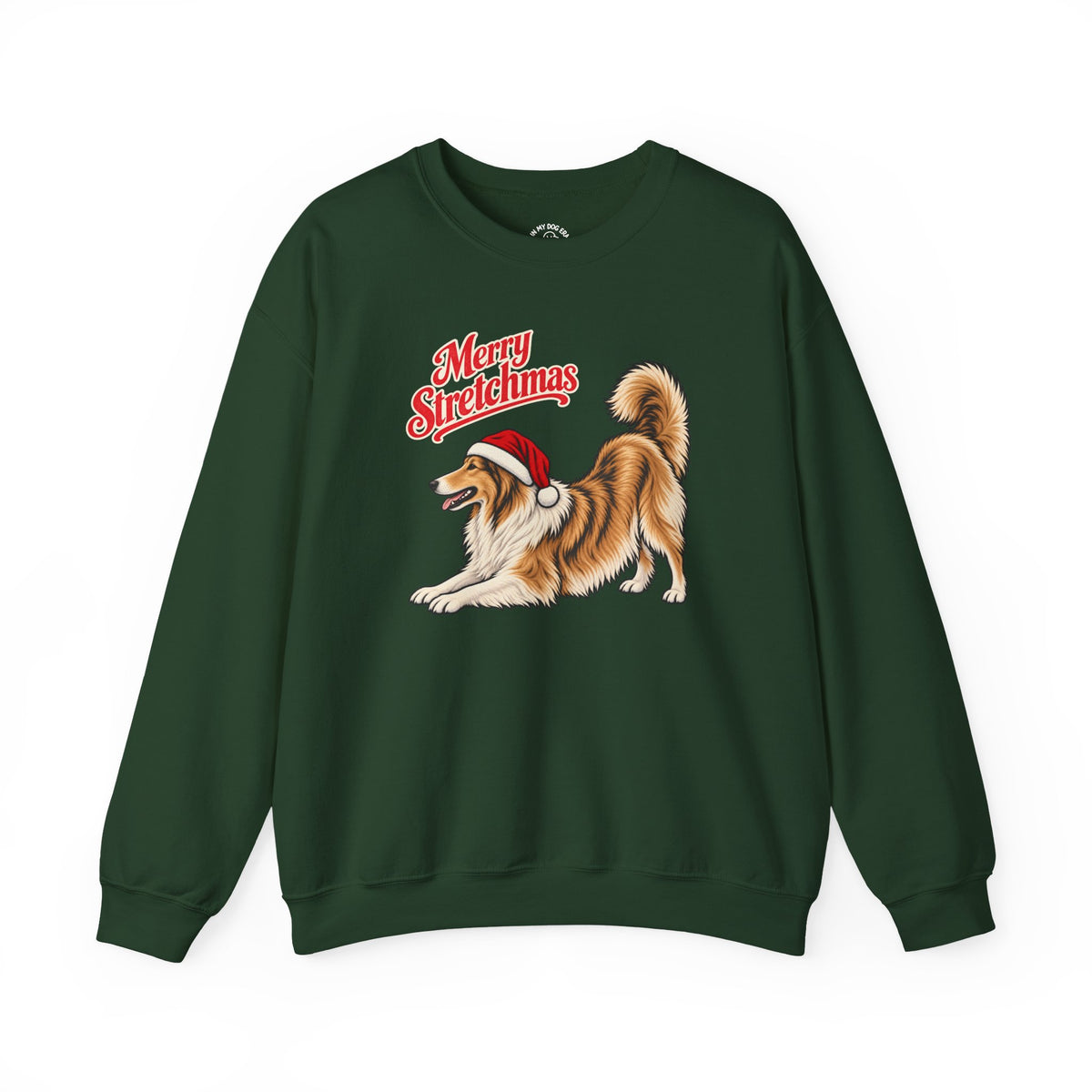 Rough Collie Christmas Sweatshirt | Merry Stretchmas