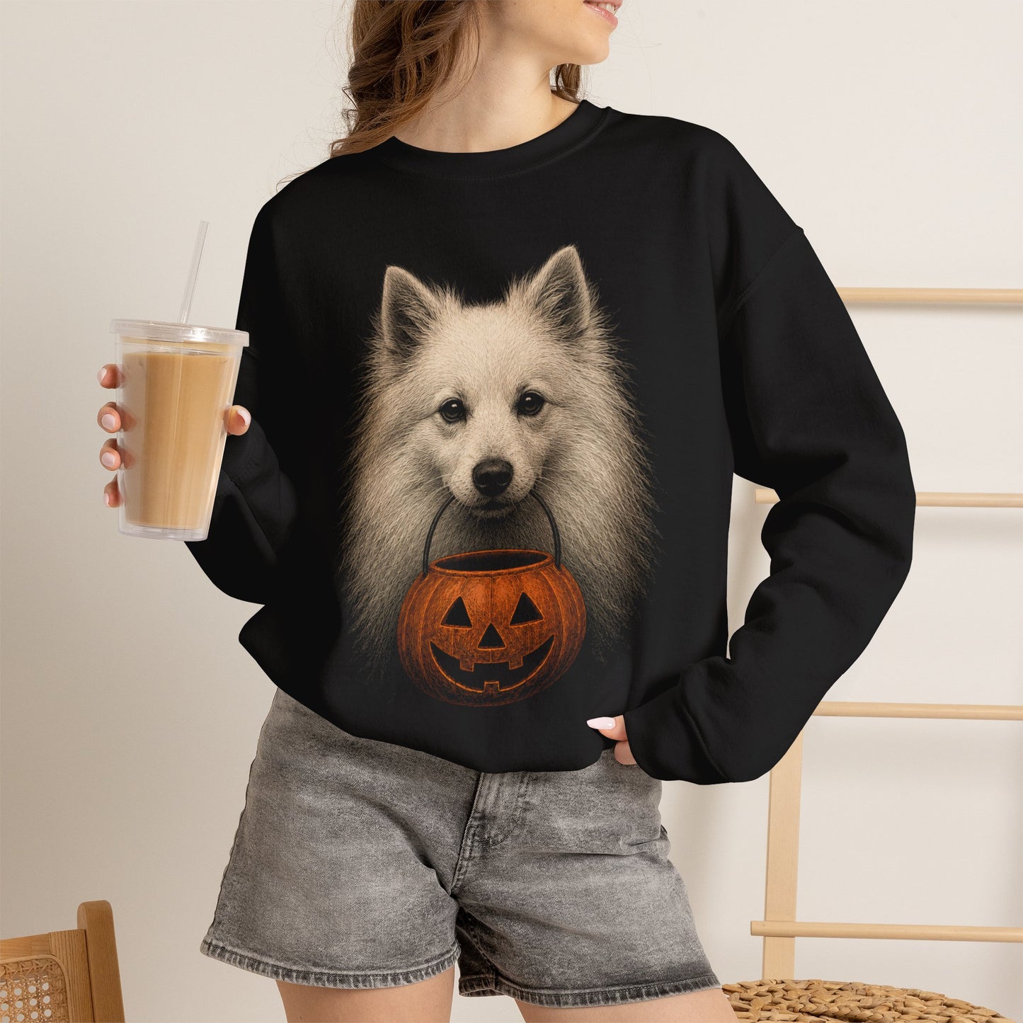 American Eskimo Dog Halloween Sweatshirt – Boop or Treat