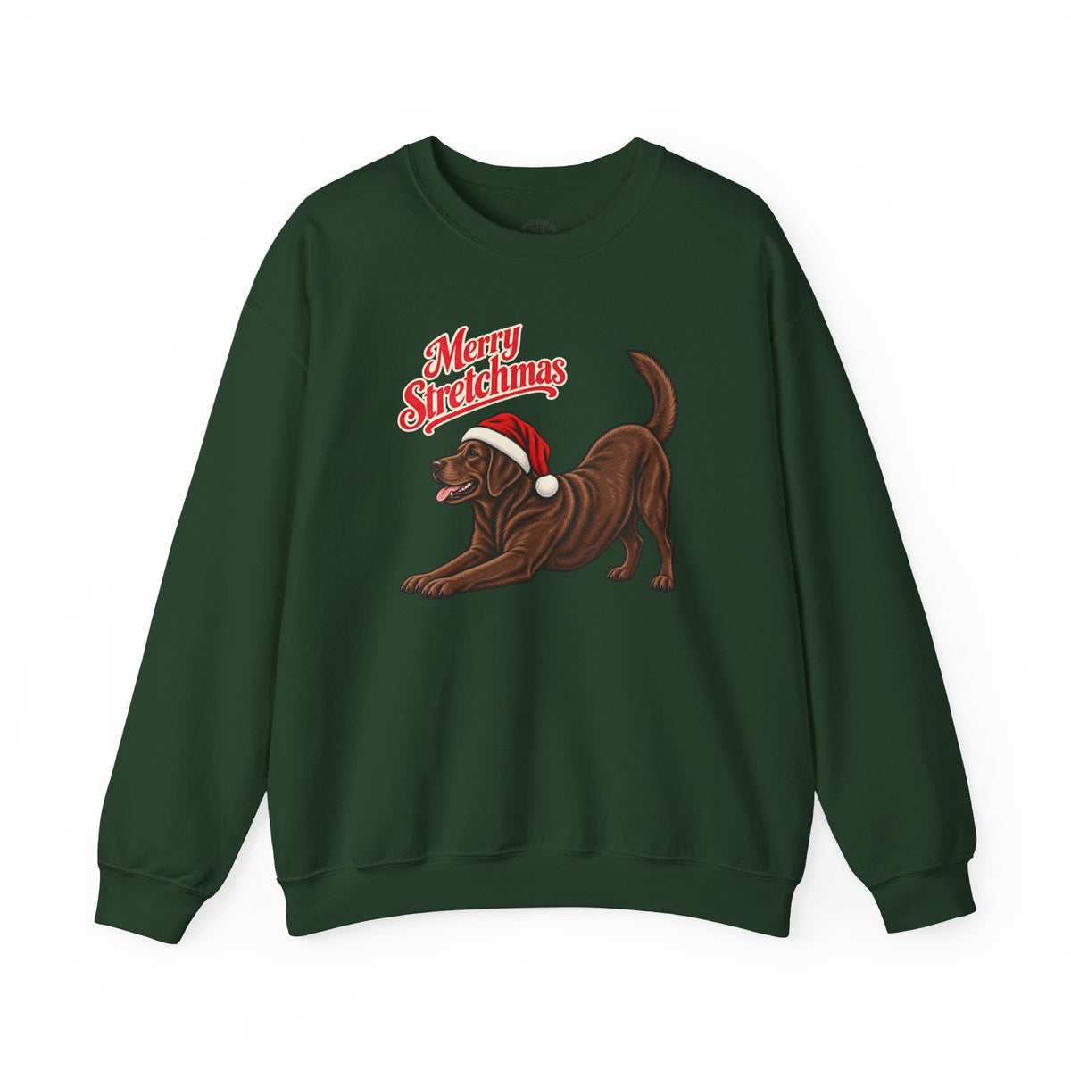 Chocolate Labrador Retriever Christmas Sweatshirt | Merry Stretchmas