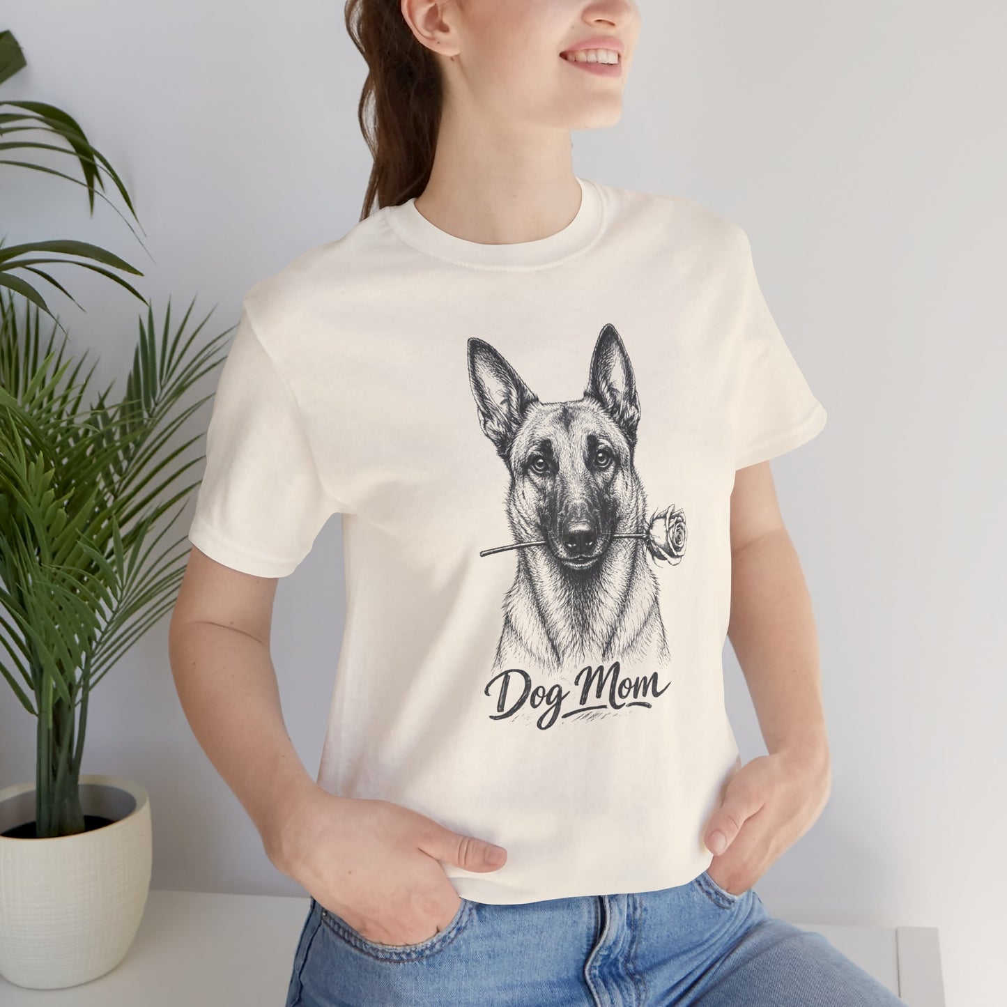 Belgian Malinois Dog Mom T-Shirt (Rose Collection)