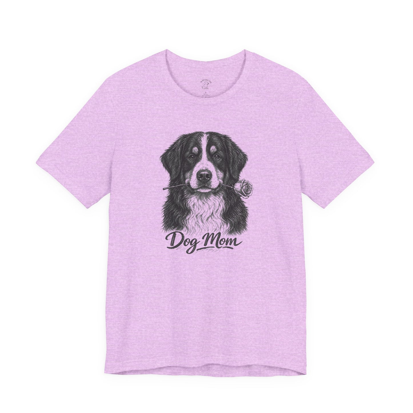 Bernese Mountain Dog Dog Mom T-Shirt (Rose Collection)